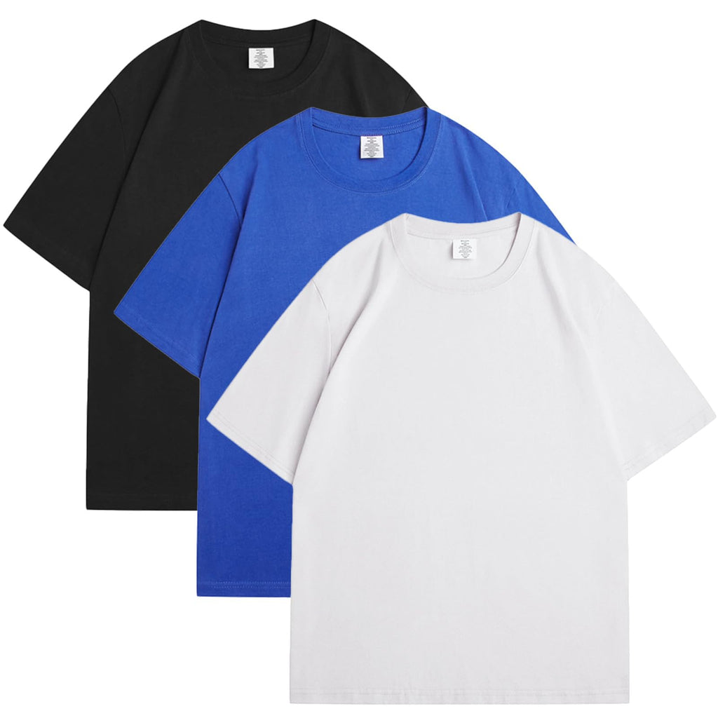 Mens Oversized T-Shirts Fashion Loose Fit Crewneck Tshirt Streetwear Heavyweight Short Sleeve Gym Workout Tops