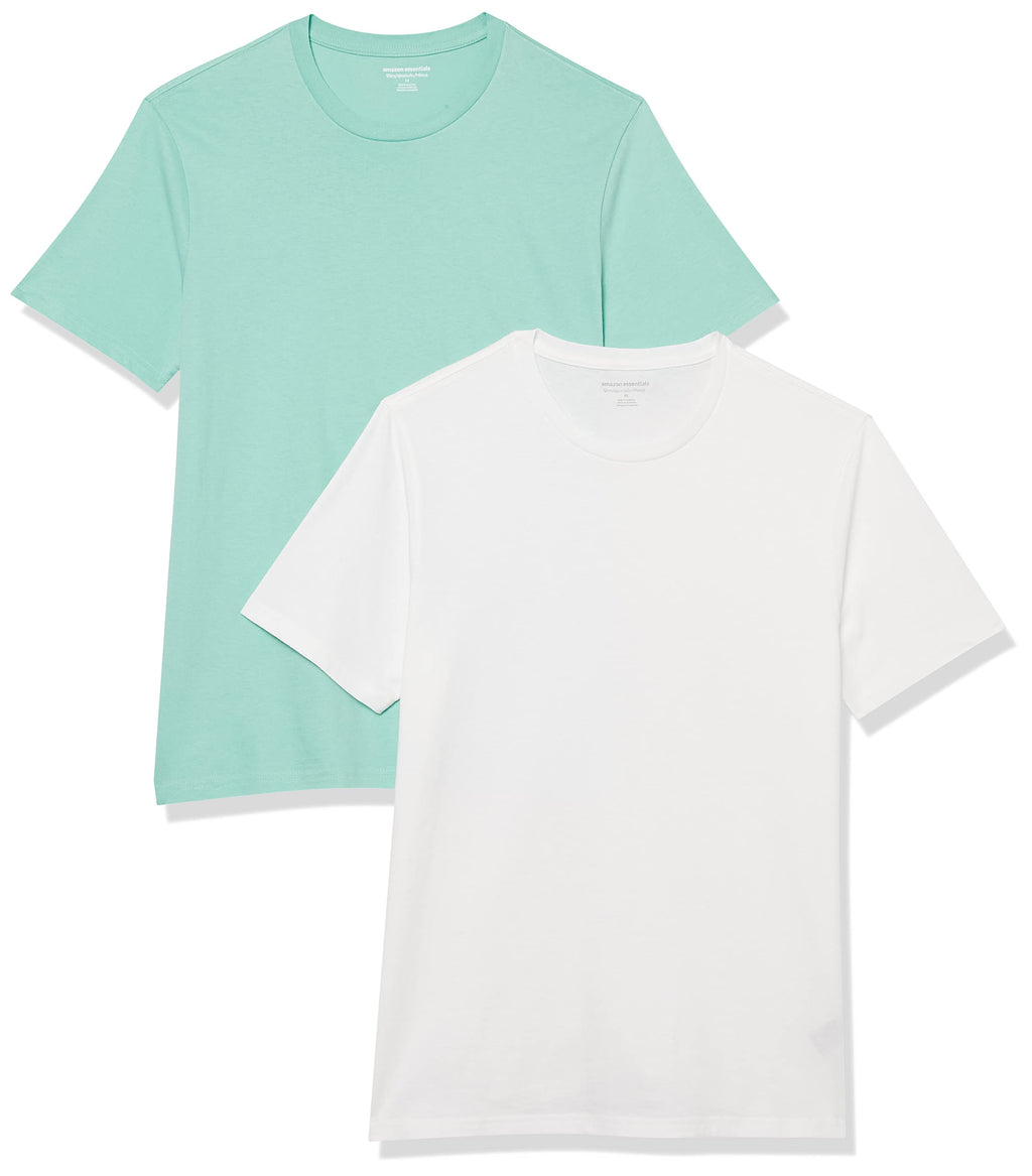 Amazon Essentials Men's Short-Sleeve Crewneck T-Shirt, Pack of 2