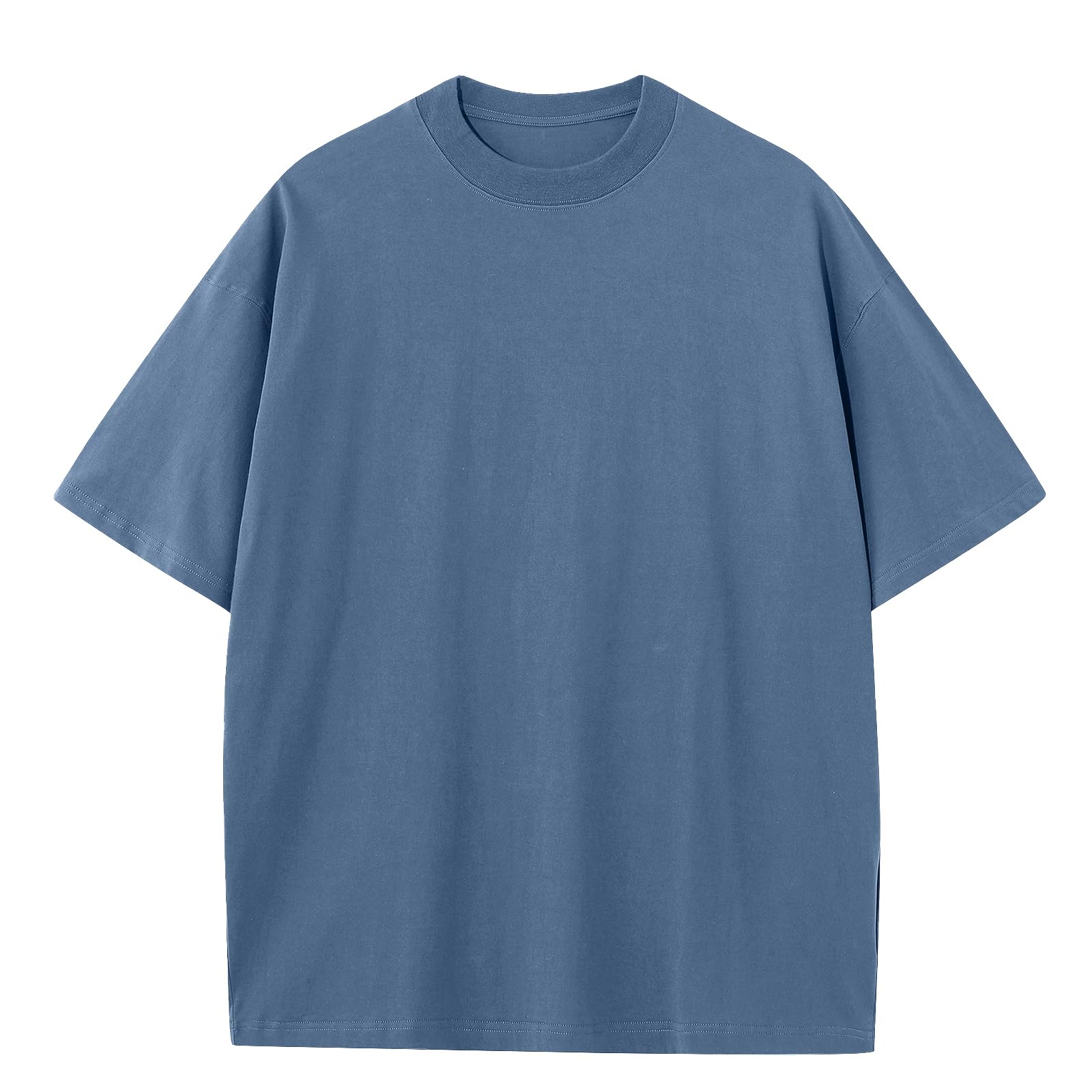 Mens Oversized T-Shirts Fashion Loose Fit Crewneck Tshirt Streetwear Heavyweight Short Sleeve Gym Workout Tops
