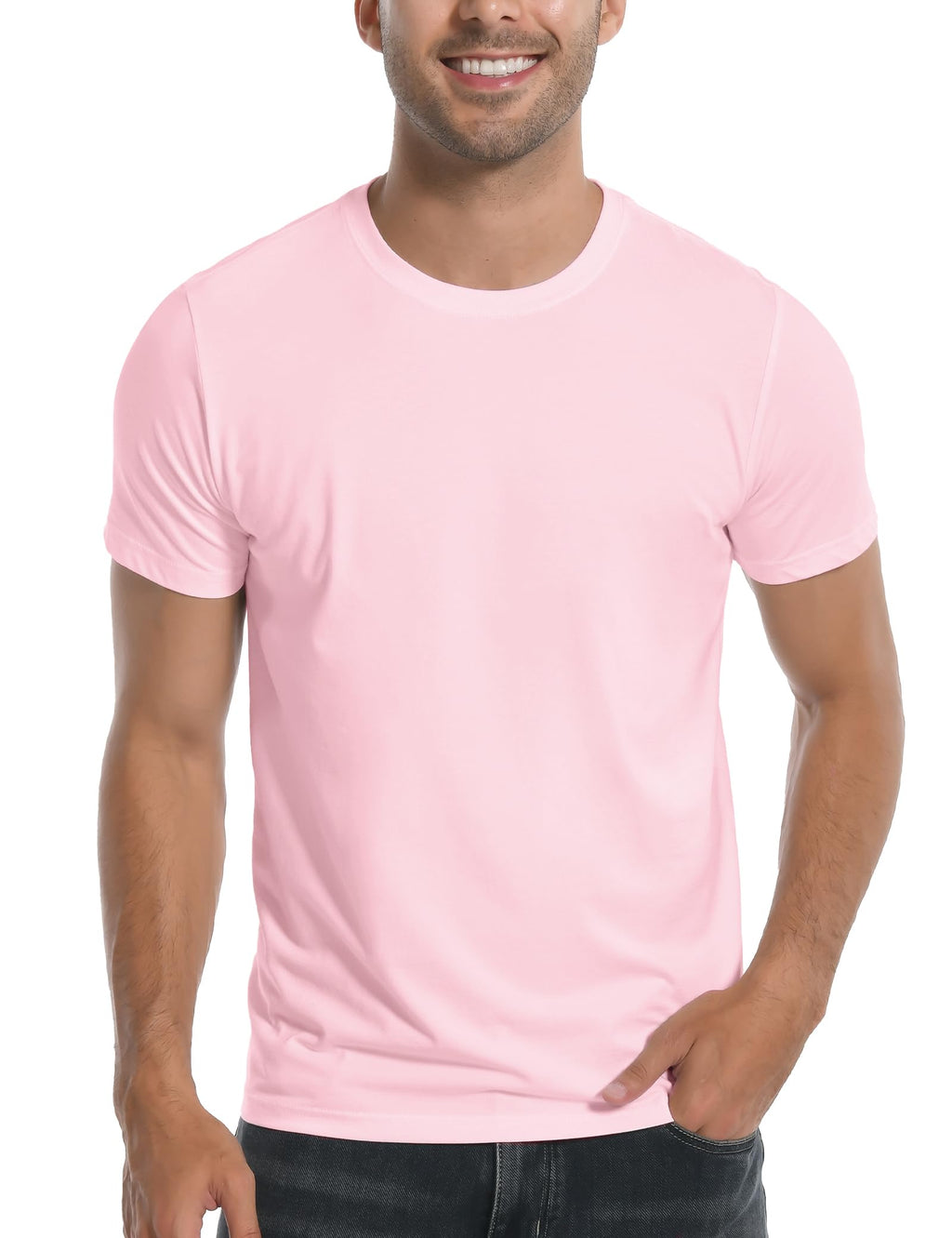 Pioneer Camp Mens Bamboo Viscose T Shirt Ultra Soft Plain Tshirts for Men Cooling Crew Neck Casual Basic Tee Shirt Undershirt