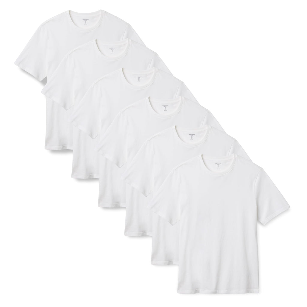 BAMBOO COOL Mens Undershirts Pack, Soft T Shirts for Men, Moisture Wicking Tees, Stretchy Breathable Crew Neck Inner Shirt
