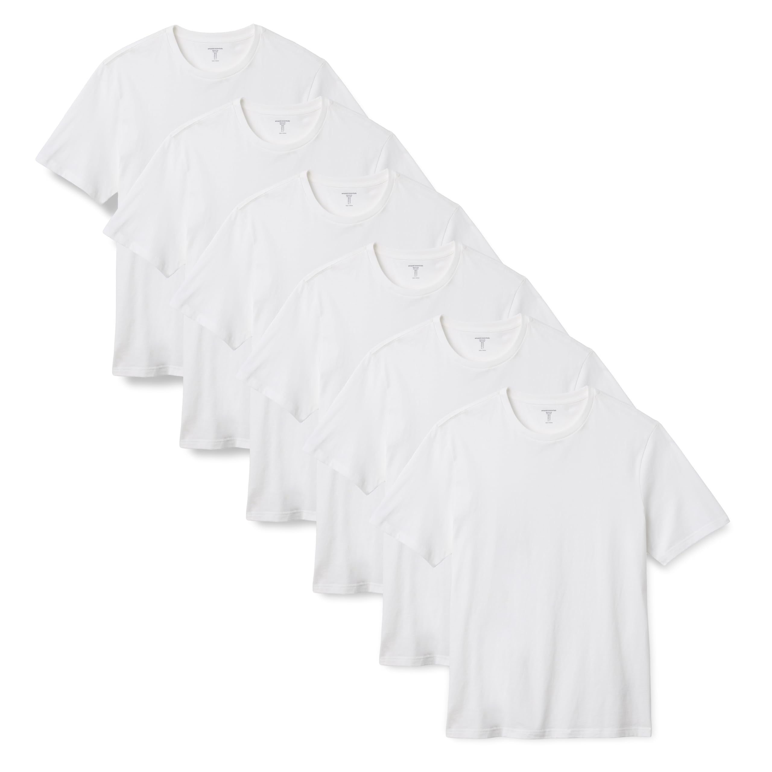 BAMBOO COOL Mens Undershirts Pack, Soft T Shirts for Men, Moisture Wicking Tees, Stretchy Breathable Crew Neck Inner Shirt
