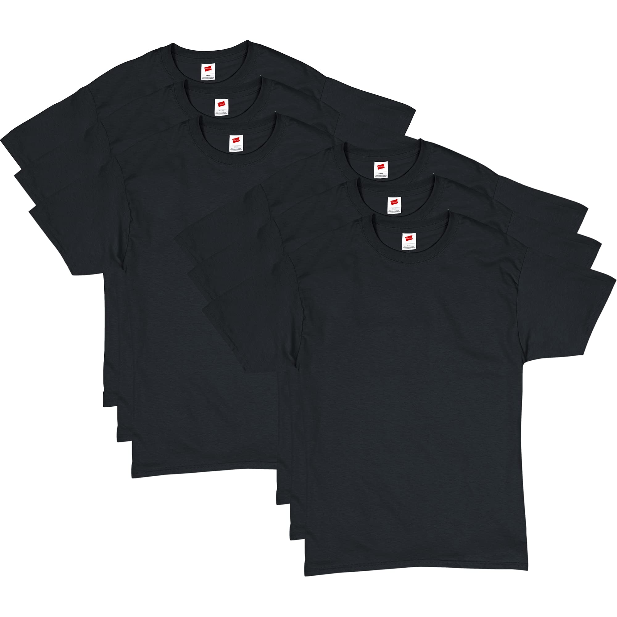 Hanes Men's T-Shirt Pack - 4-Pack - Essential-T Crewneck Cotton T-Shirts - Everyday Men's Tees - Big & Tall Available