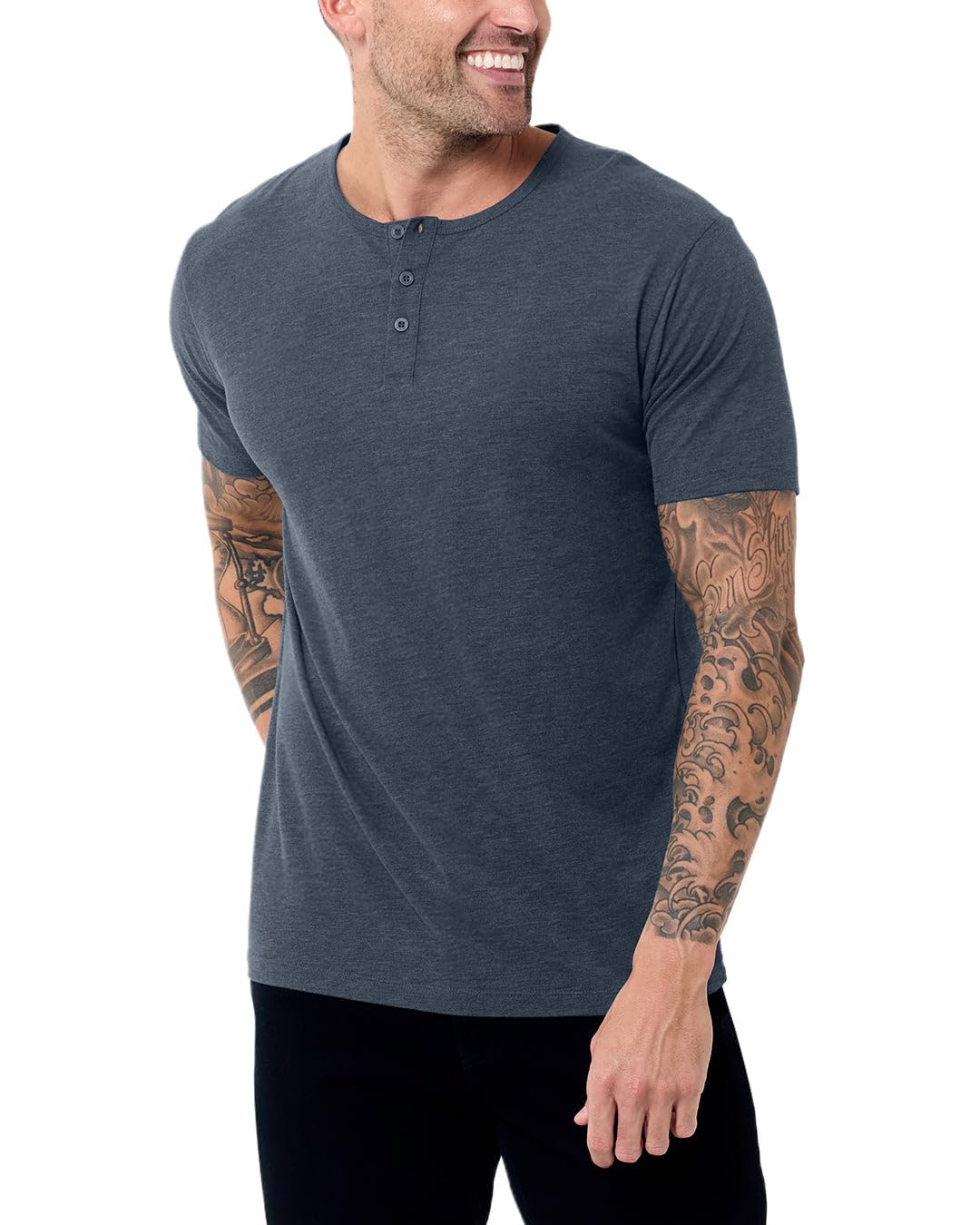 INTO THE AM Mens T Shirts Soft Cotton Blend Crew Neck Tee S - 4XL Athletic Fit Plain Casual T-Shirt for Men