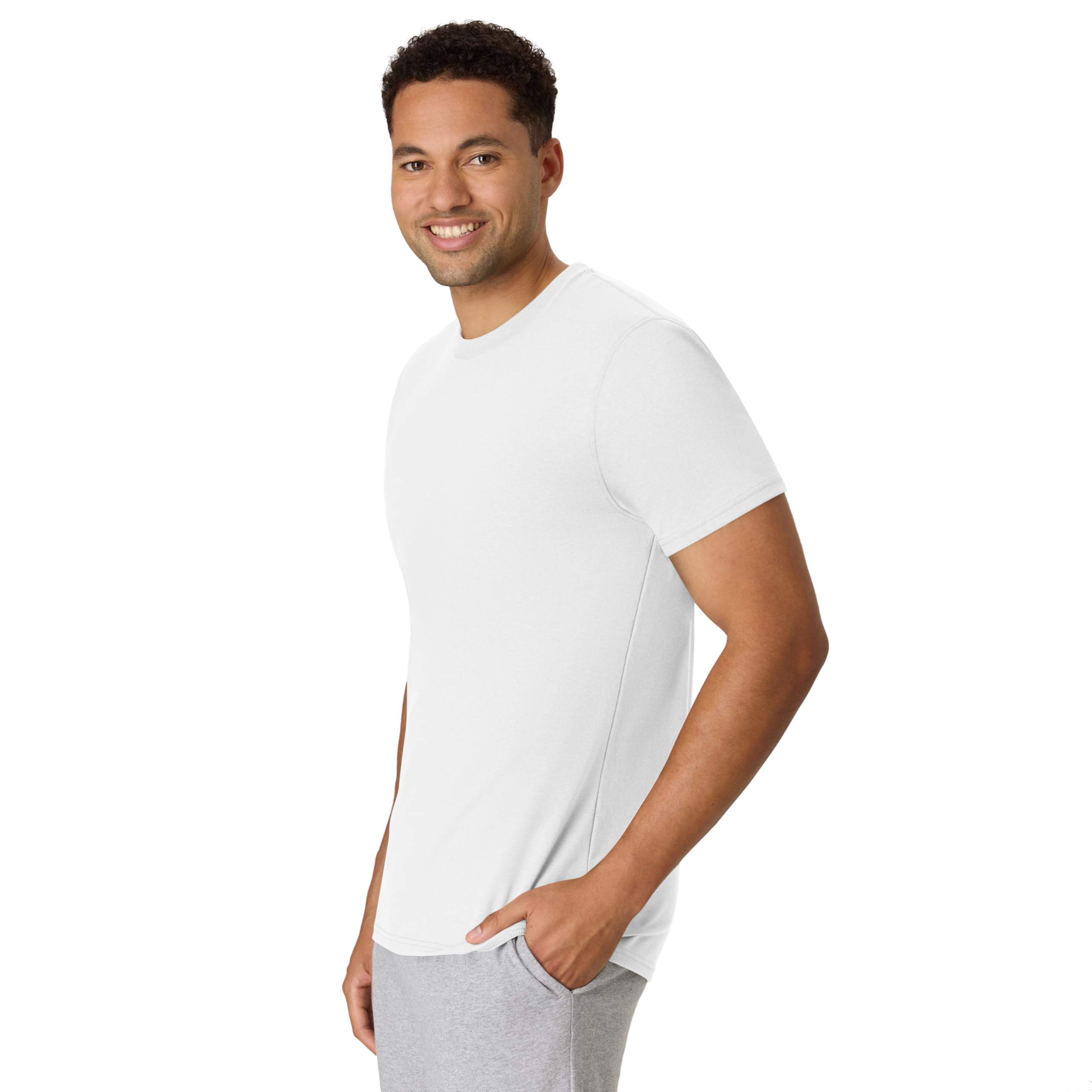 Hanes Men's Originals Lightweight T-Shirt, Crewneck T-Shirts for Men, Tri-Blend Tee