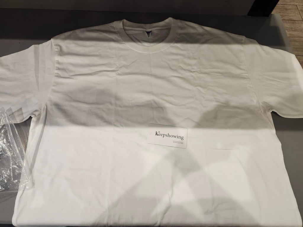 KEEPSHOWING Men's Cotton T-Shirts Oversized Unisex Short Sleeve Crew Neck Loose Basic Tops Solid Athletic Tee