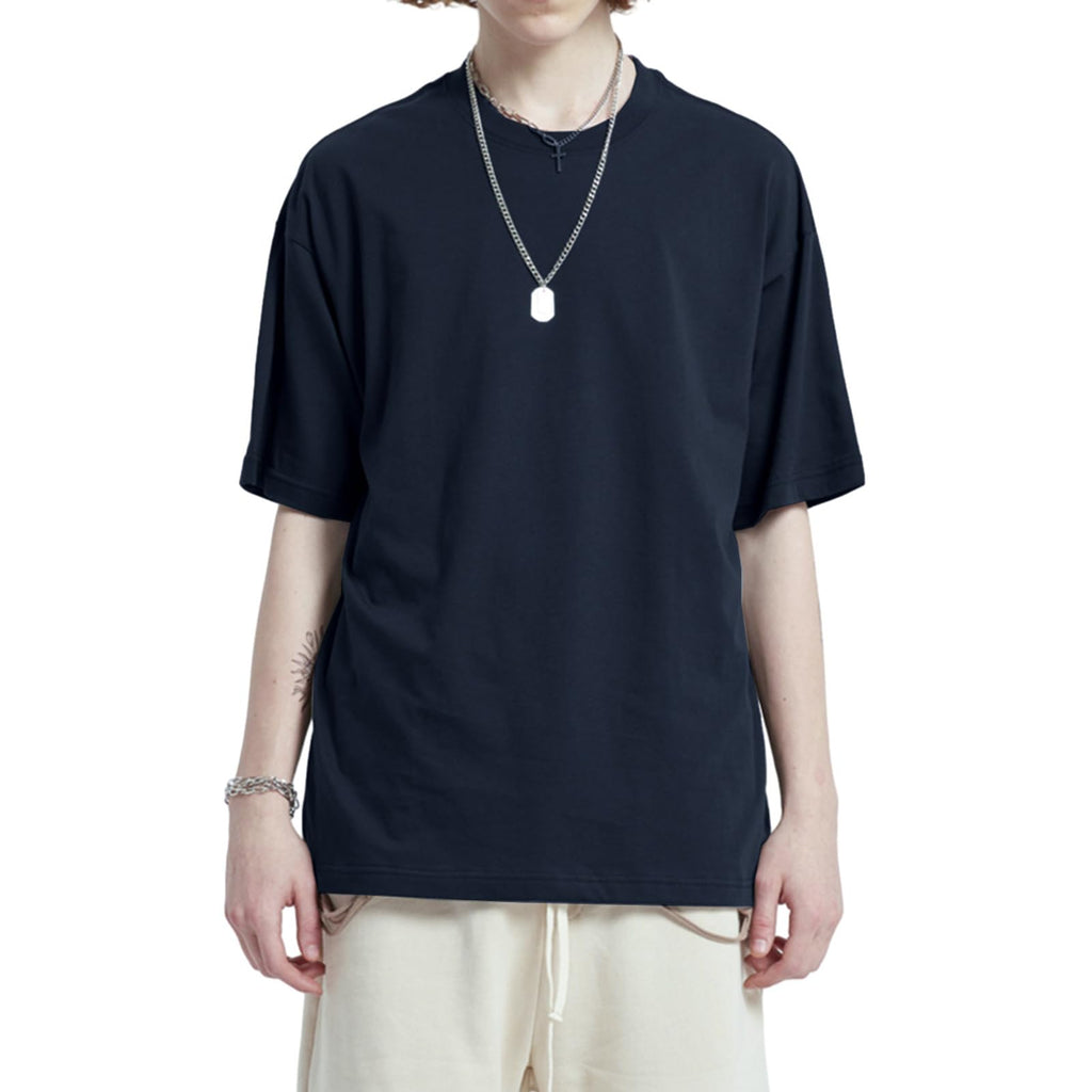 Mens Oversized T-Shirts Fashion Loose Fit Crewneck Tshirt Streetwear Heavyweight Short Sleeve Gym Workout Tops
