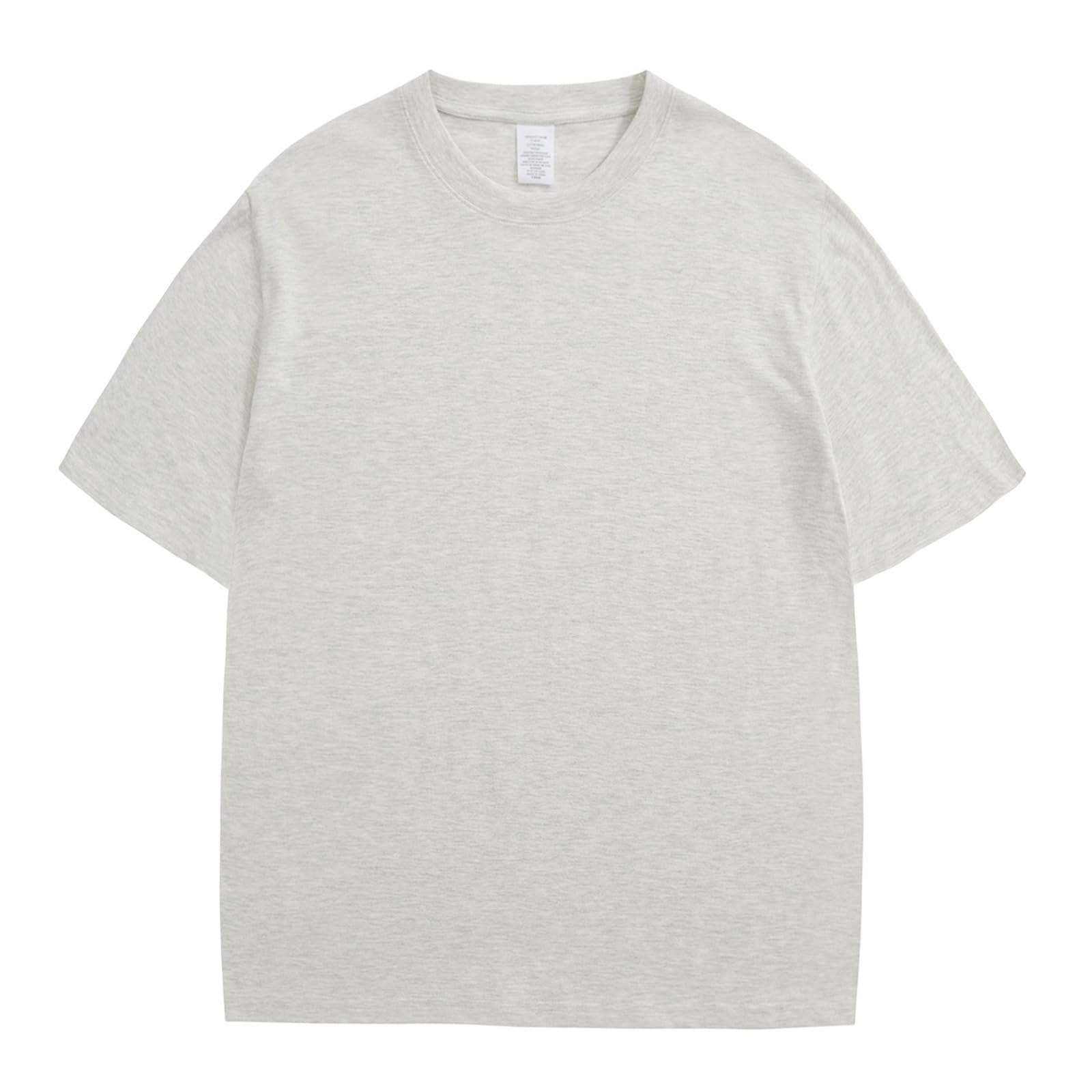Mens Oversized T-Shirts Fashion Loose Fit Crewneck Tshirt Streetwear Heavyweight Short Sleeve Gym Workout Tops