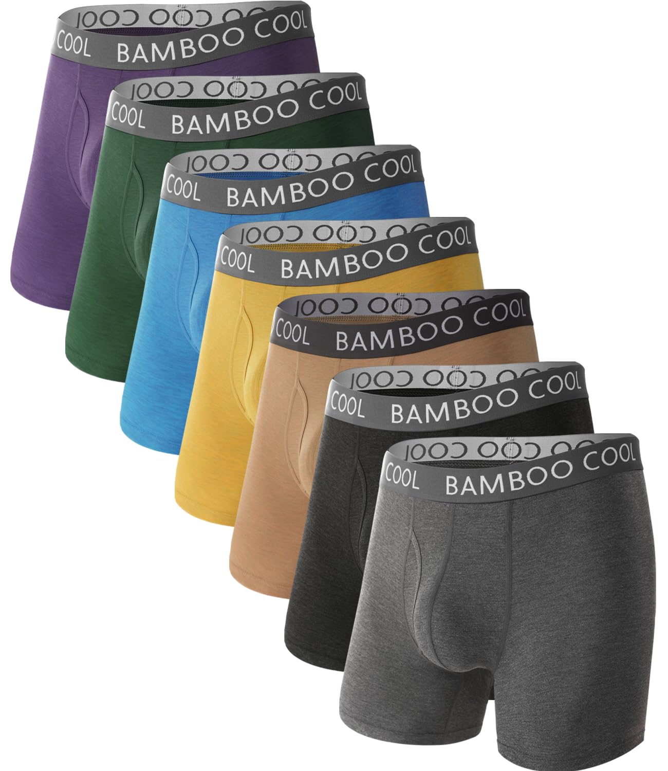 BAMBOO COOL Mens Undershirts Pack, Soft T Shirts for Men, Moisture Wicking Tees, Stretchy Breathable Crew Neck Inner Shirt