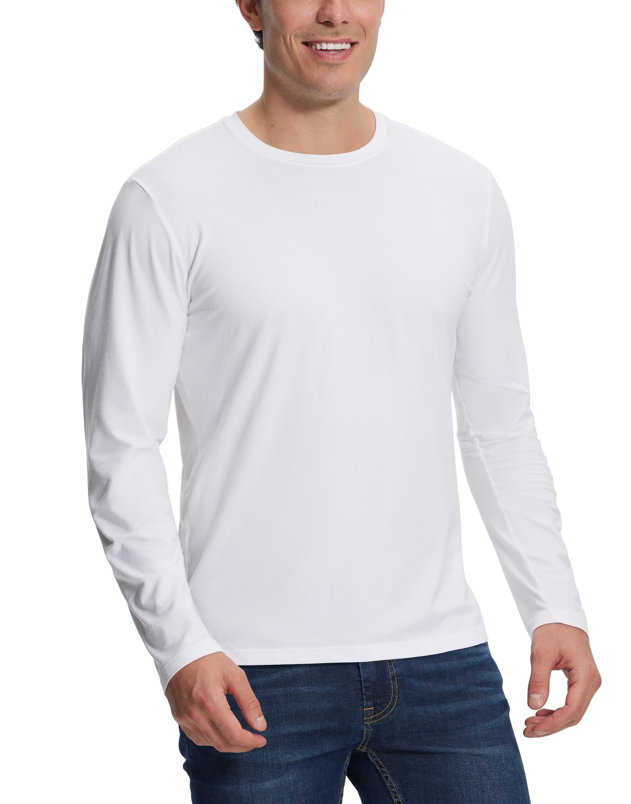 Pioneer Camp Mens Bamboo Viscose T Shirt Ultra Soft Plain Tshirts for Men Cooling Crew Neck Casual Basic Tee Shirt Undershirt