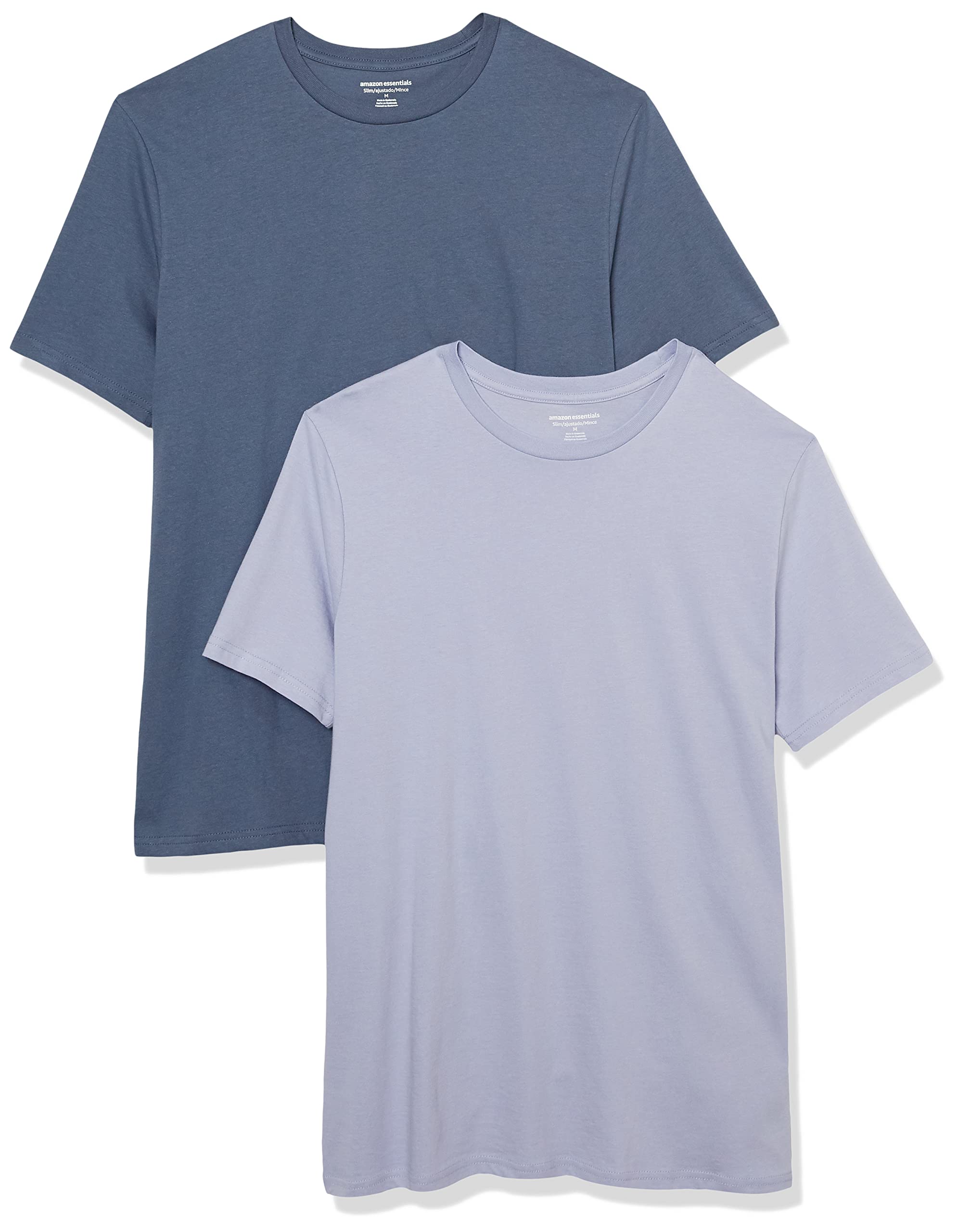 Amazon Essentials Men's Short-Sleeve Crewneck T-Shirt, Pack of 2