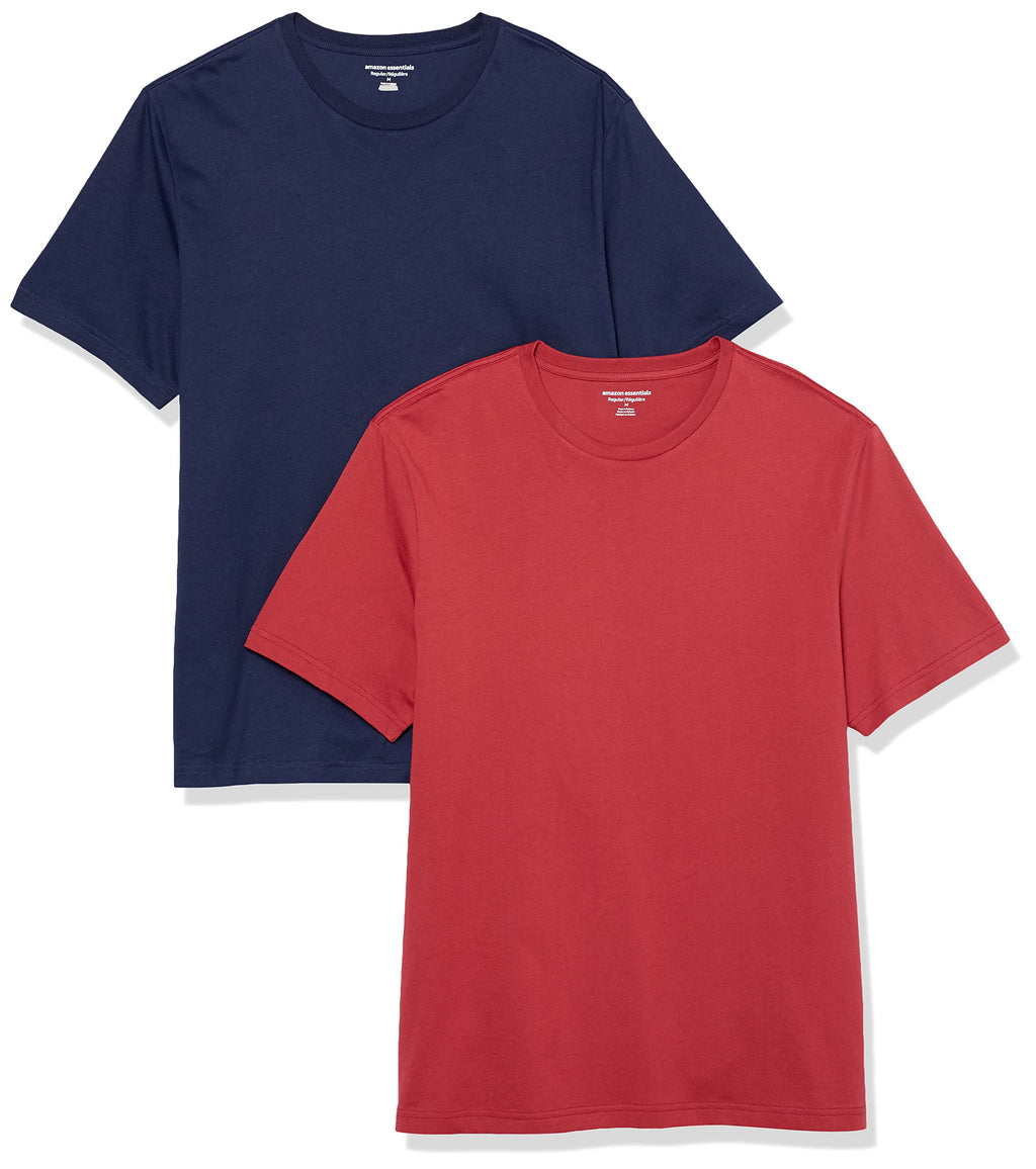 Amazon Essentials Men's Short-Sleeve Crewneck T-Shirt, Pack of 2