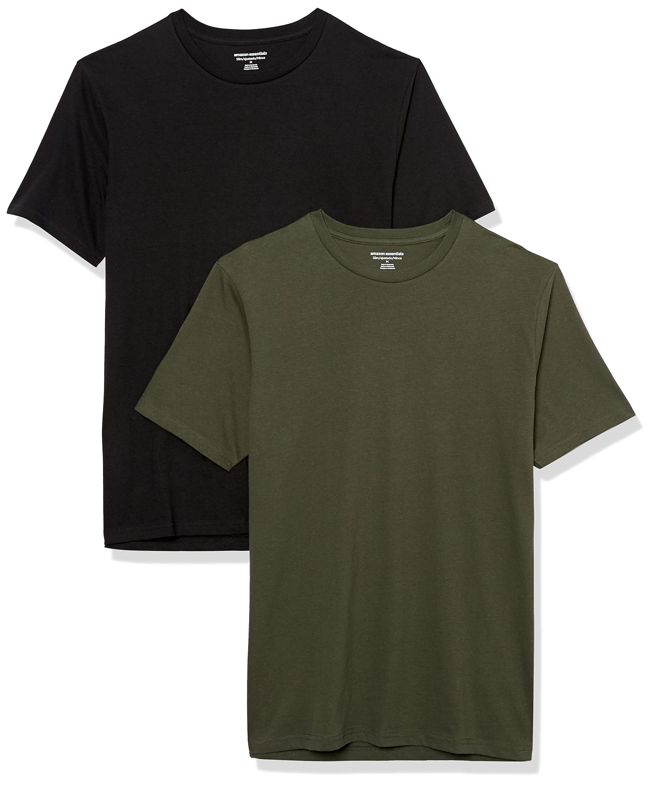 Amazon Essentials Men's Short-Sleeve Crewneck T-Shirt, Pack of 2