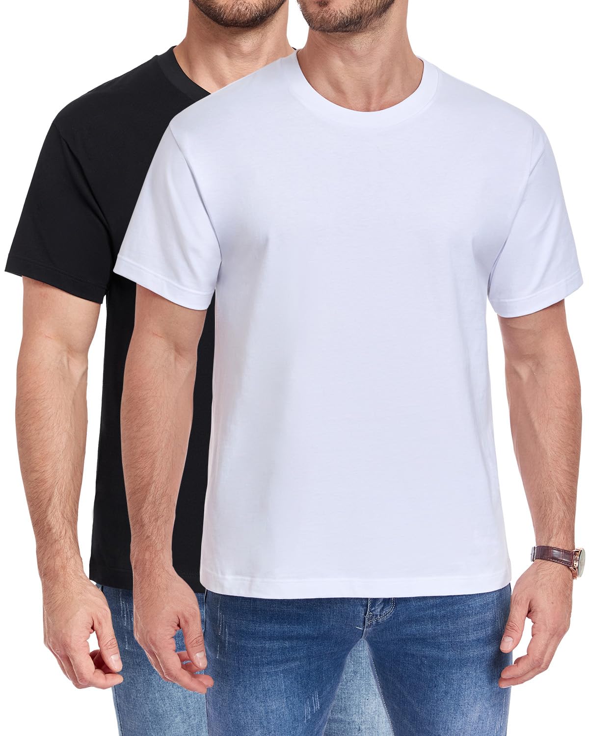Amazon Essentials Men's Short-Sleeve Crewneck T-Shirt, Pack of 2