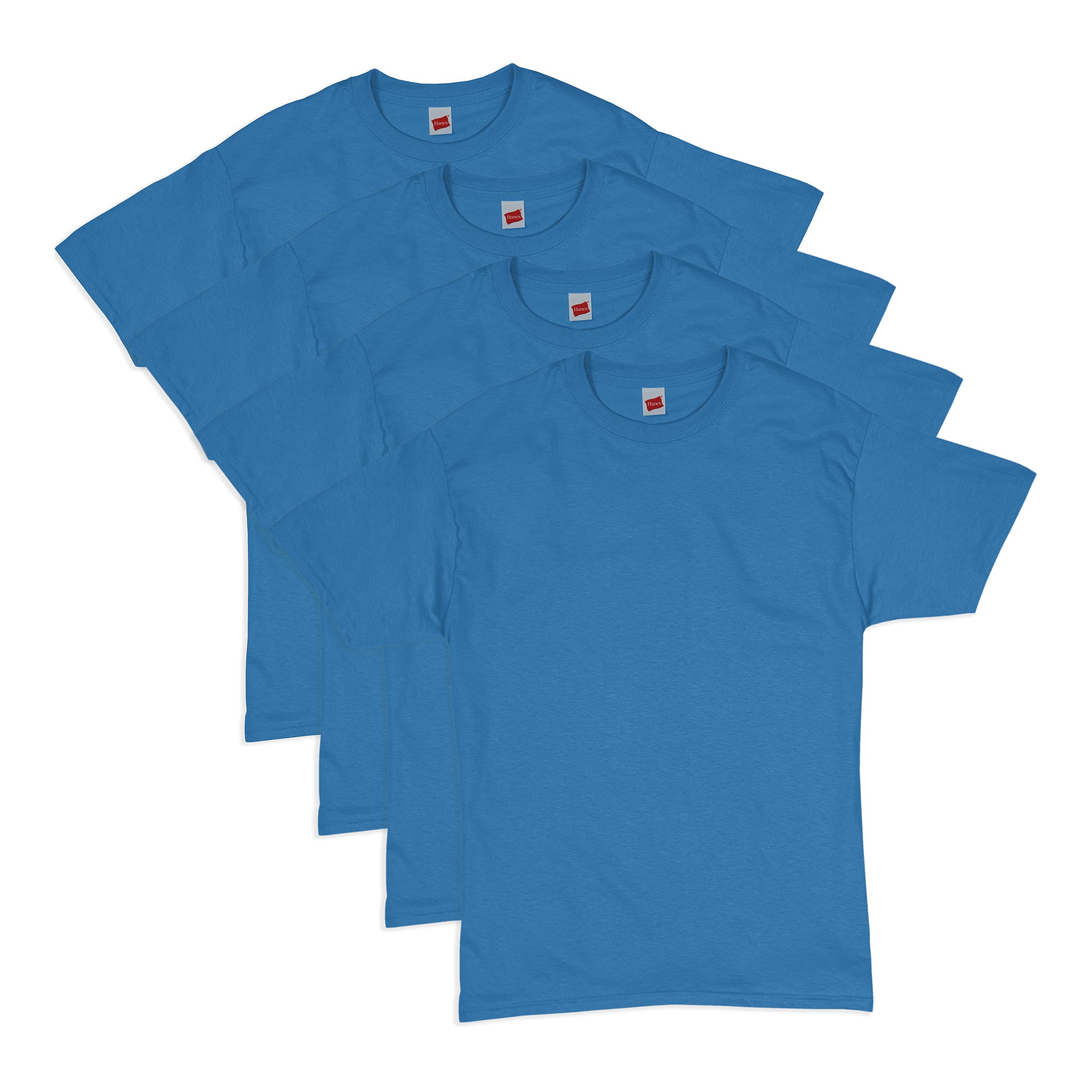 Hanes Men's T-Shirt Pack - 4-Pack - Essential-T Crewneck Cotton T-Shirts - Everyday Men's Tees - Big & Tall Available