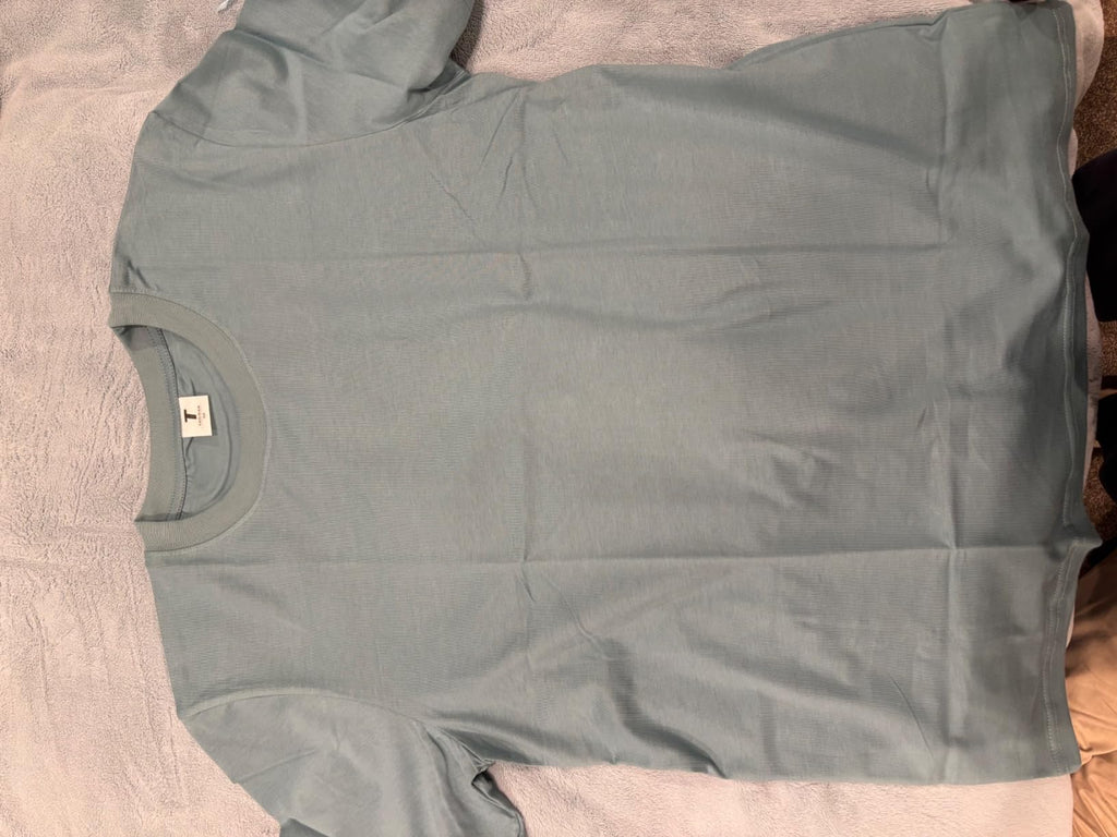 100% Cotton Men's Plain Short Sleeve Crew Neck T-Shirt, Regular Fit Casual T Shirt Tops, Basic Tees, Tshirt