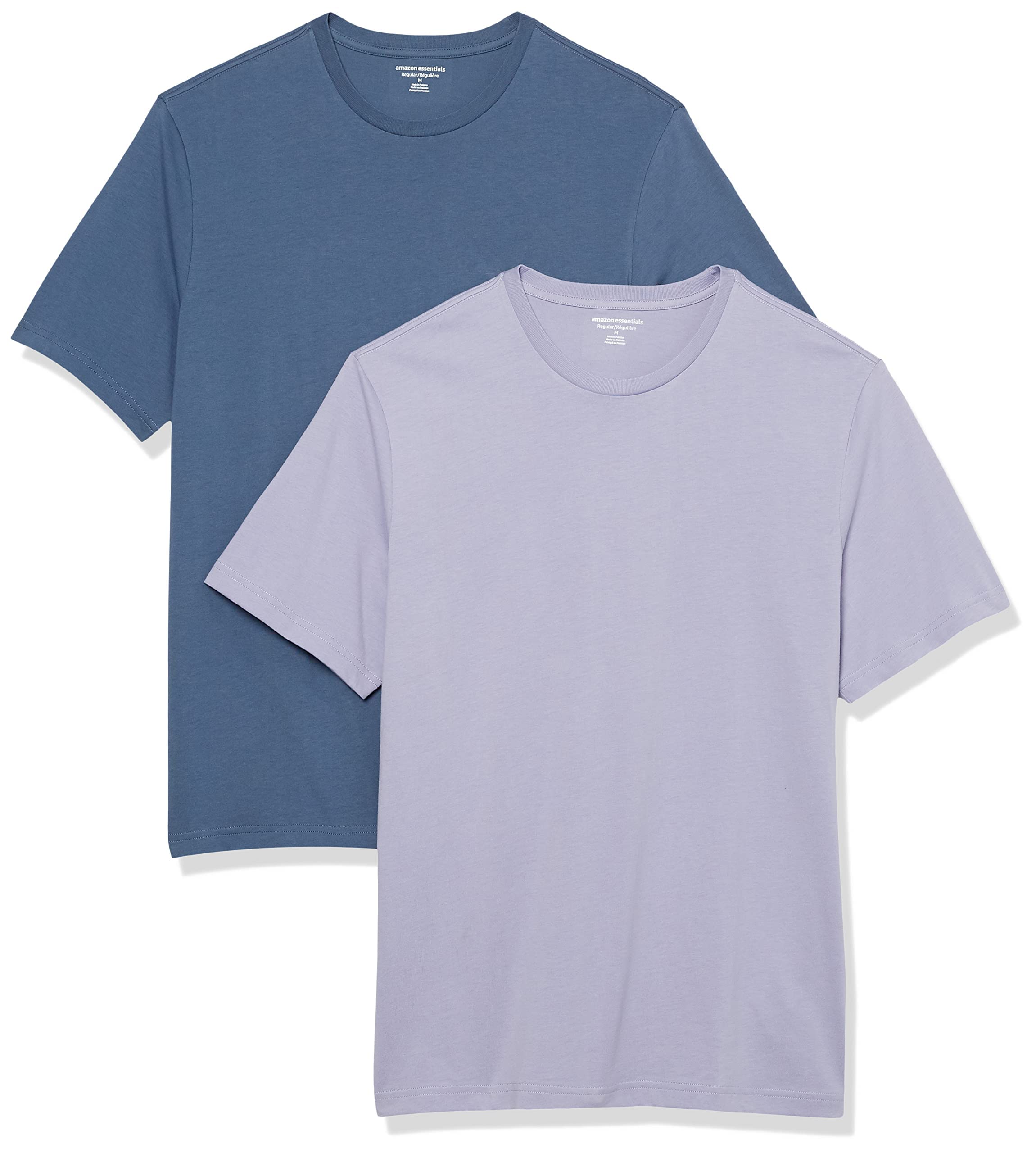 Amazon Essentials Men's Short-Sleeve Crewneck T-Shirt, Pack of 2