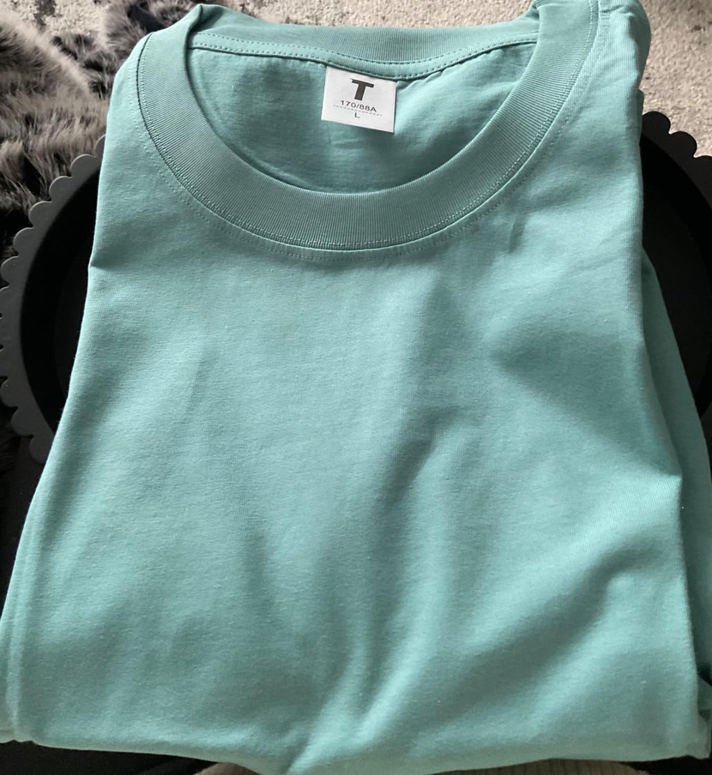 100% Cotton Men's Plain Short Sleeve Crew Neck T-Shirt, Regular Fit Casual T Shirt Tops, Basic Tees, Tshirt