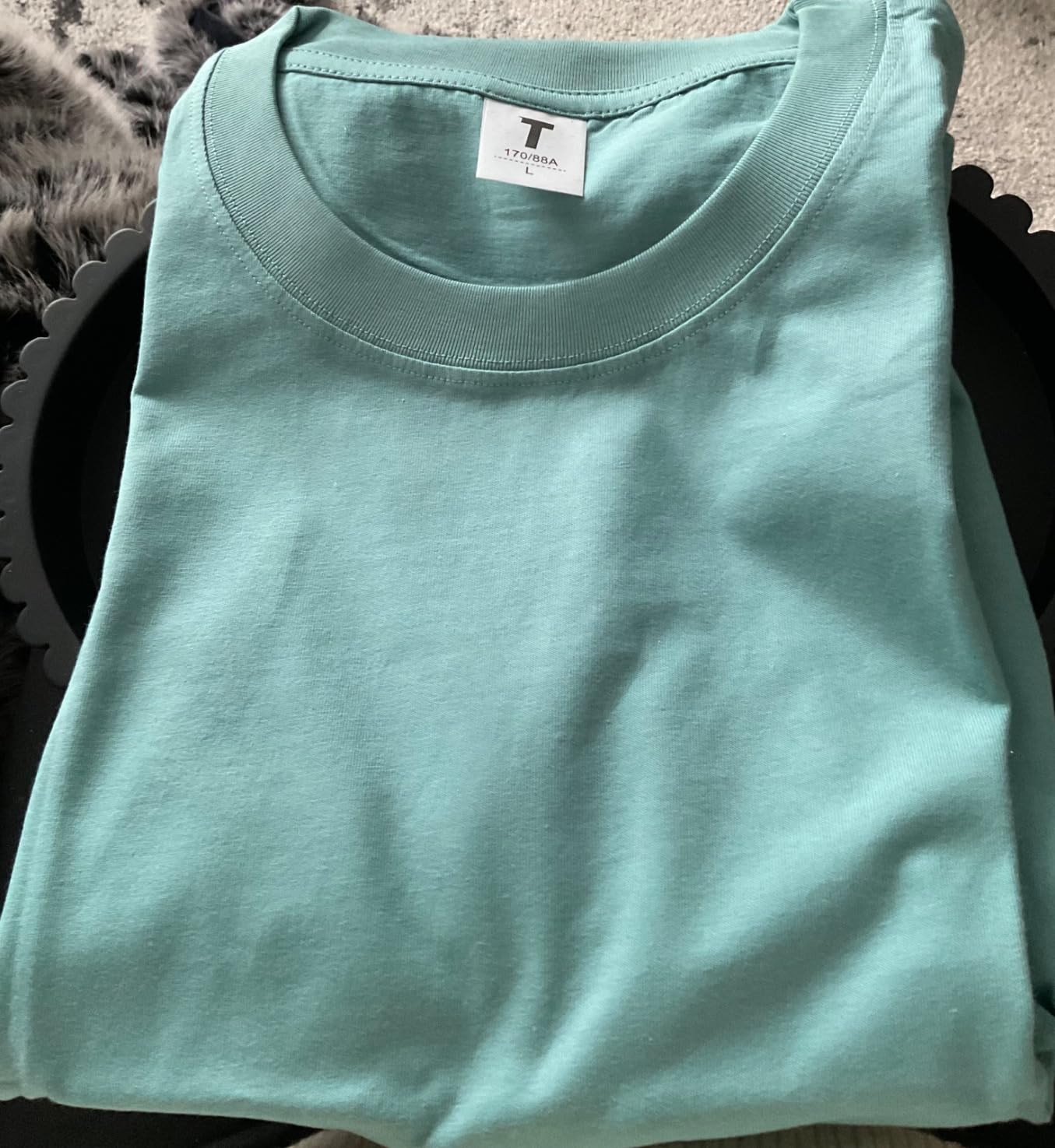 100% Cotton Men's Plain Short Sleeve Crew Neck T-Shirt, Regular Fit Casual T Shirt Tops, Basic Tees, Tshirt