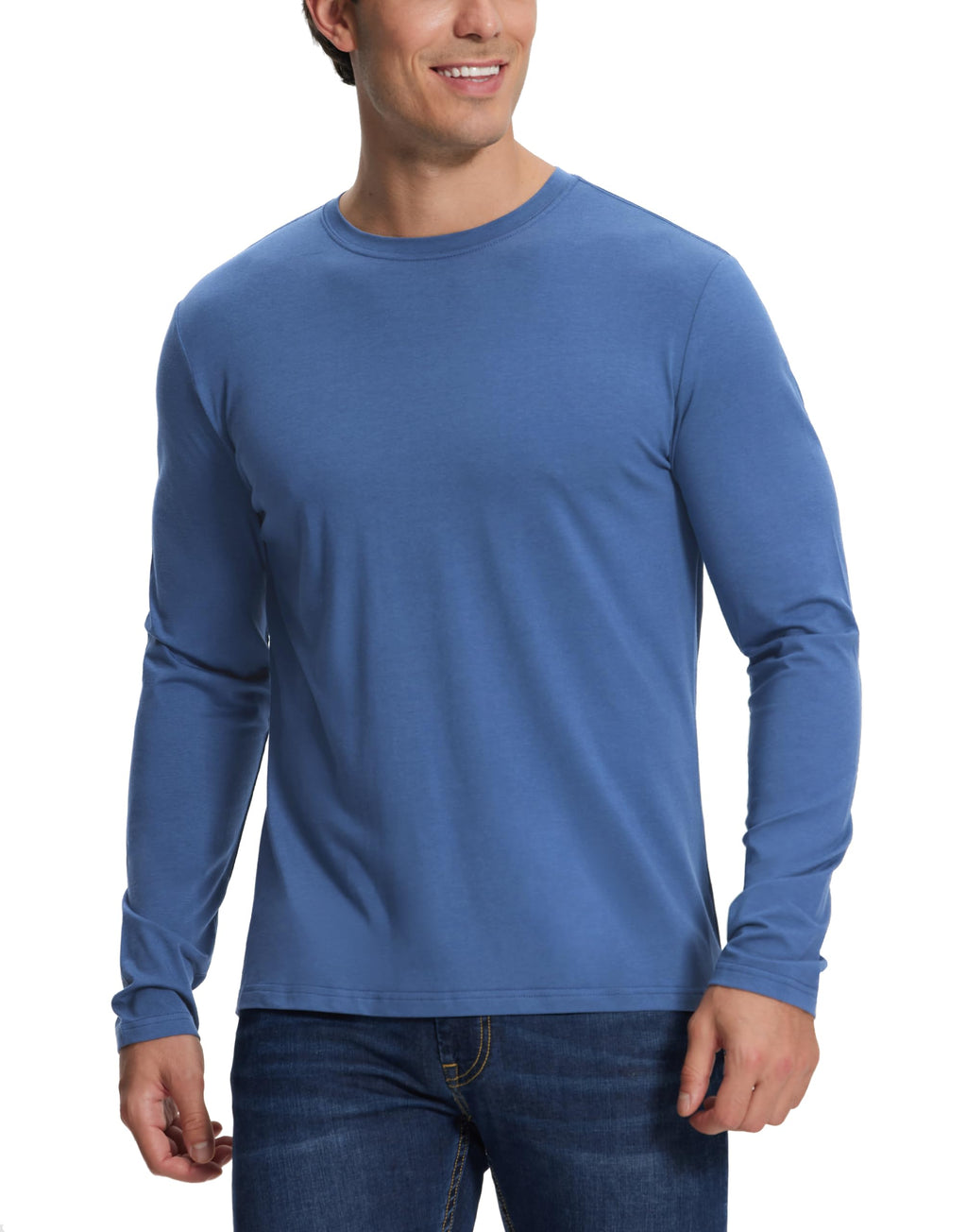 Pioneer Camp Mens Bamboo Viscose T Shirt Ultra Soft Plain Tshirts for Men Cooling Crew Neck Casual Basic Tee Shirt Undershirt