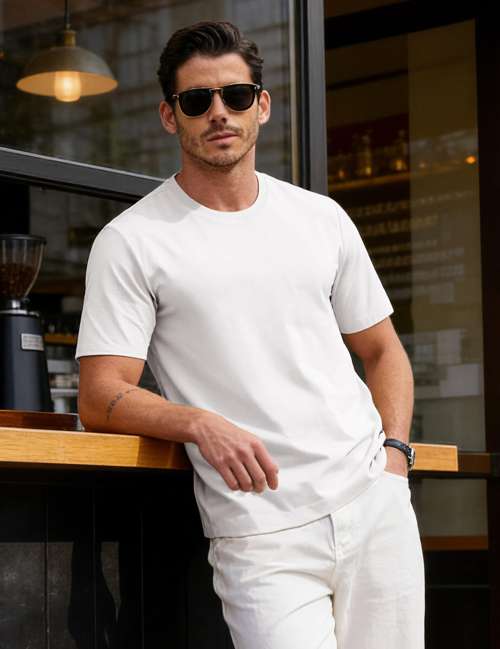 EKLENTSON Men's Cotton Crewneck T-Shirts Short Sleeve Plain Tee Moisture Wicking Casual Tshirts Solid Color