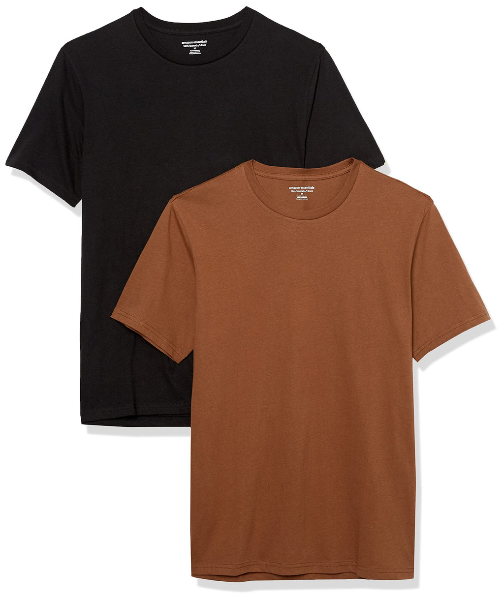Amazon Essentials Men's Short-Sleeve Crewneck T-Shirt, Pack of 2