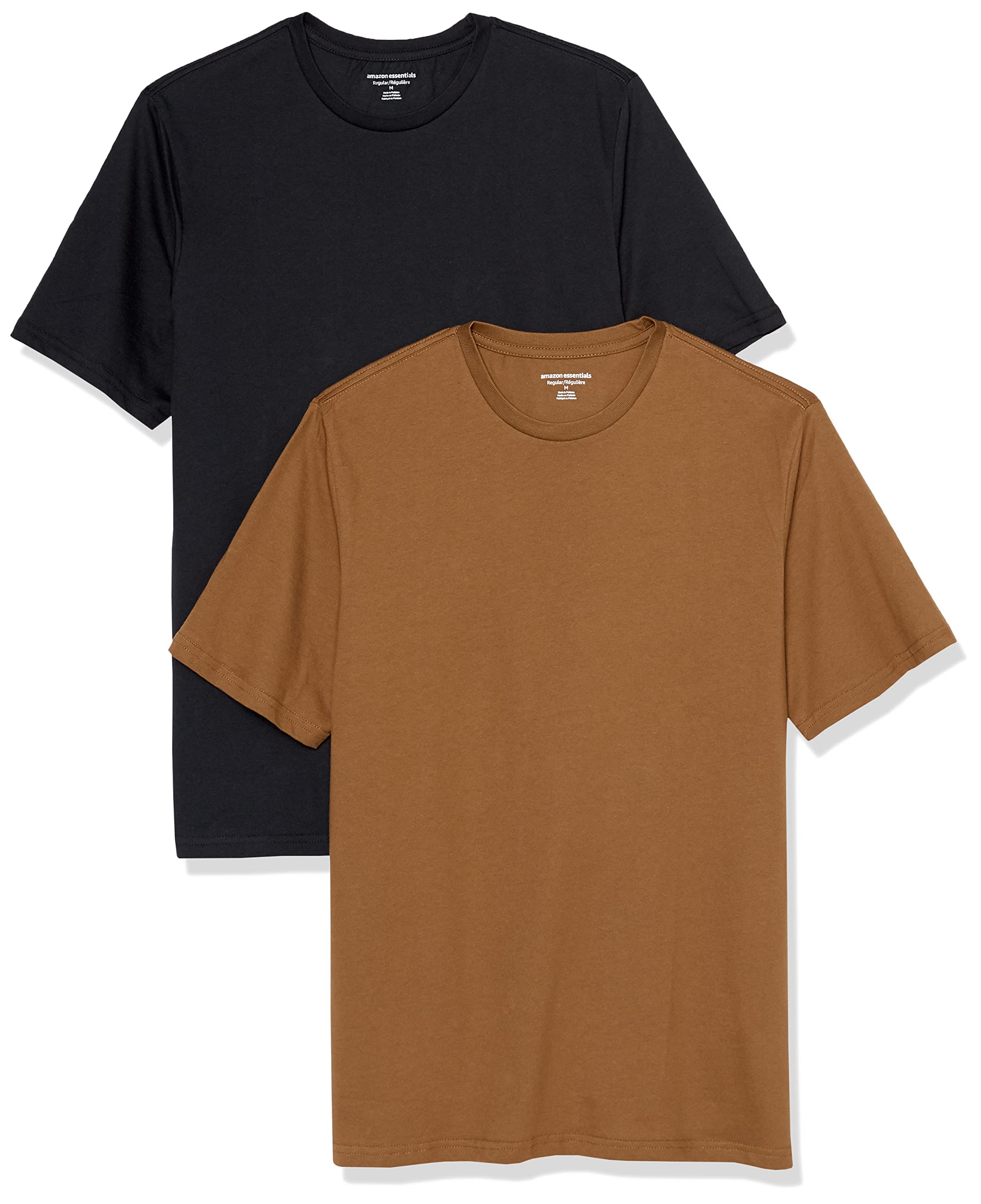 Amazon Essentials Men's Short-Sleeve Crewneck T-Shirt, Pack of 2