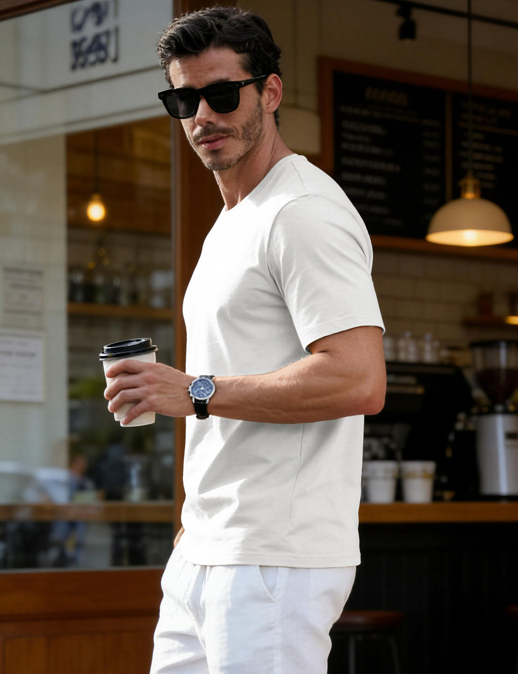 EKLENTSON Men's Cotton Crewneck T-Shirts Short Sleeve Plain Tee Moisture Wicking Casual Tshirts Solid Color