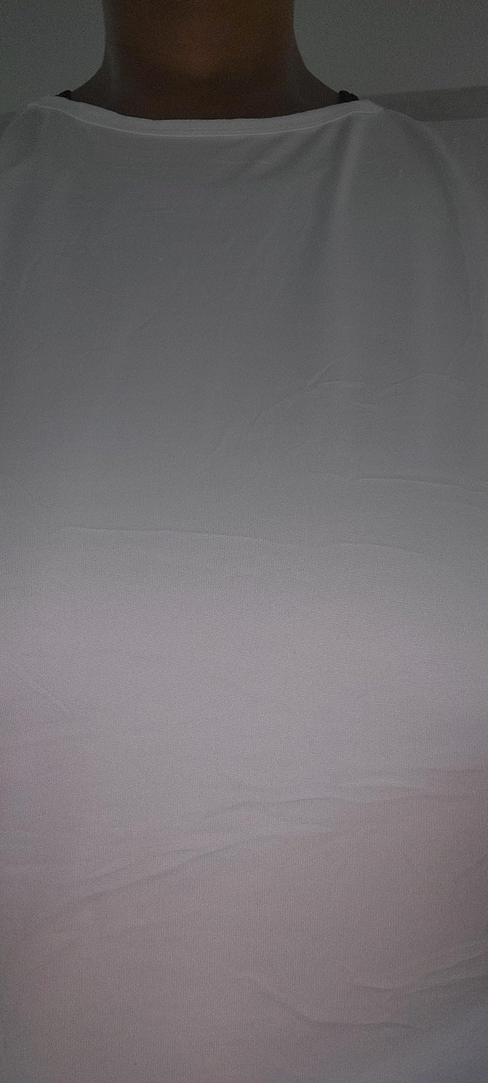 JenPen 5 Pcs Unisex Sublimation Shirts Bulk Blank Polyester T Shirt White Crew Neck Short Sleeve for Women Men Adult Kid