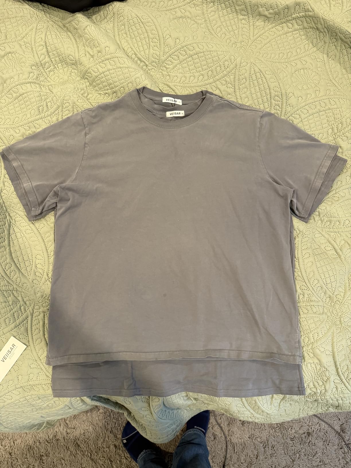 VEIISAR Men's Heavy Weight Crew Neck T-Shirt Mens Premium Cotton Tee - Pre Shrunk S-3XL