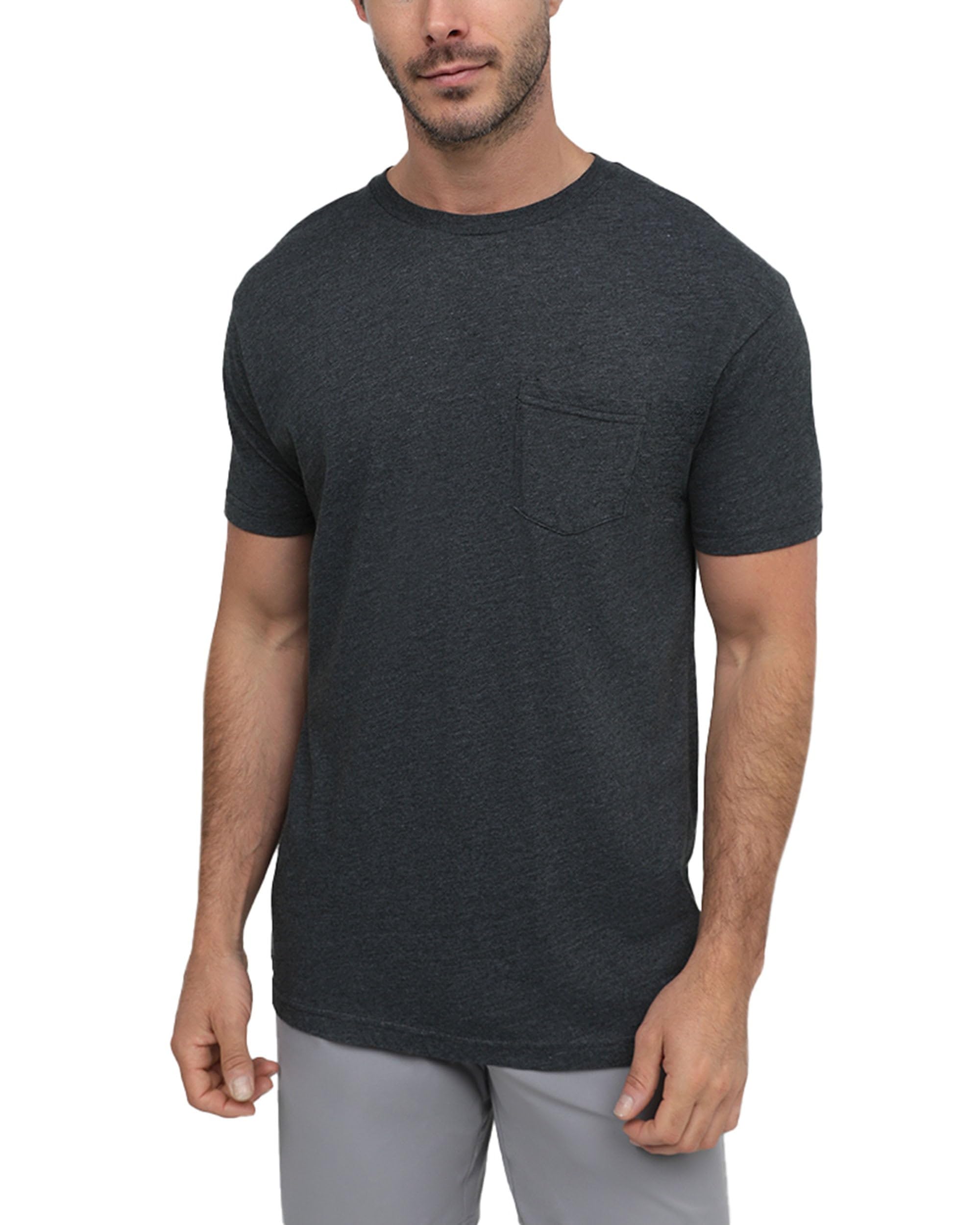 INTO THE AM Mens T Shirts Soft Cotton Blend Crew Neck Tee S - 4XL Athletic Fit Plain Casual T-Shirt for Men