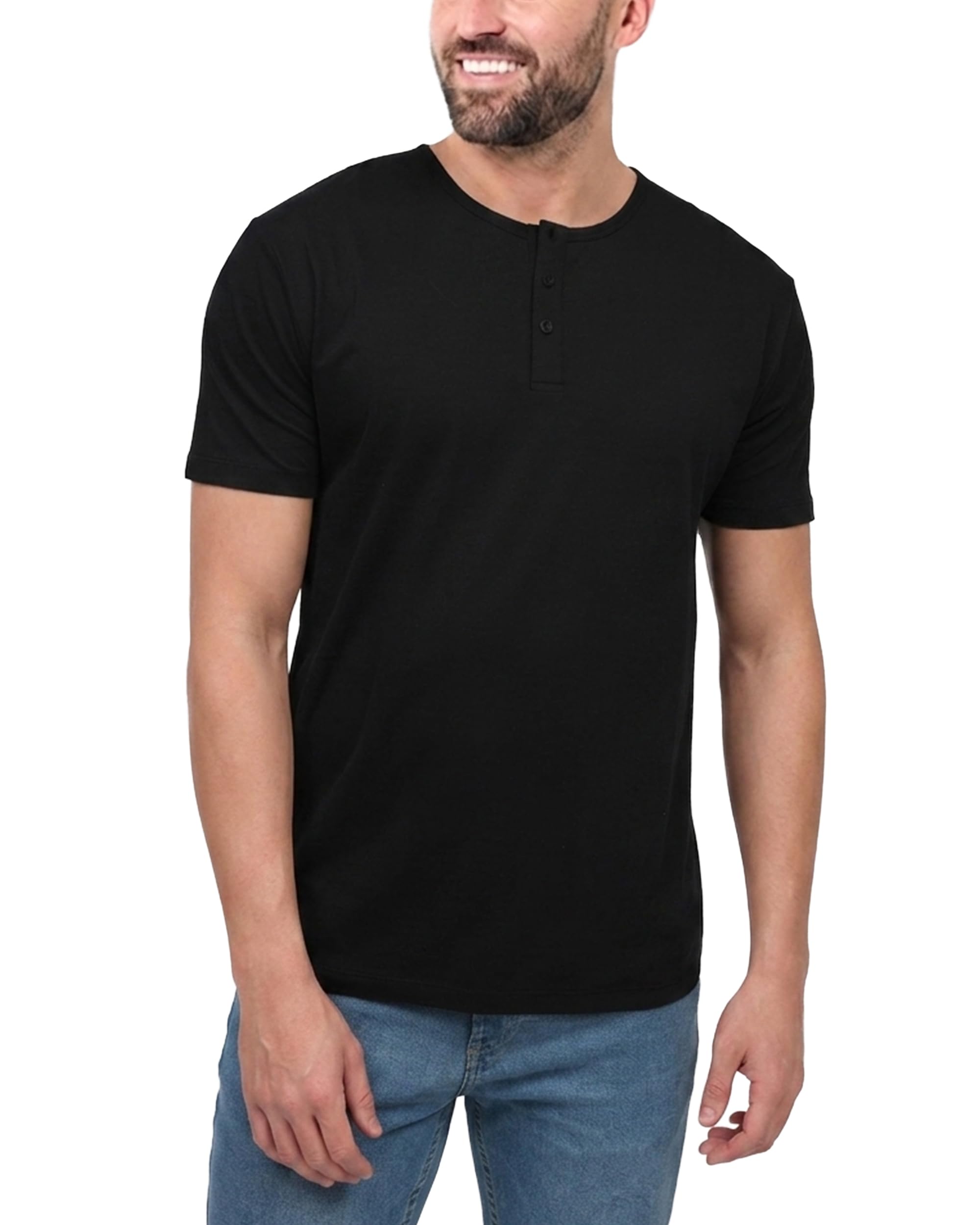 INTO THE AM Mens T Shirts Soft Cotton Blend Crew Neck Tee S - 4XL Athletic Fit Plain Casual T-Shirt for Men