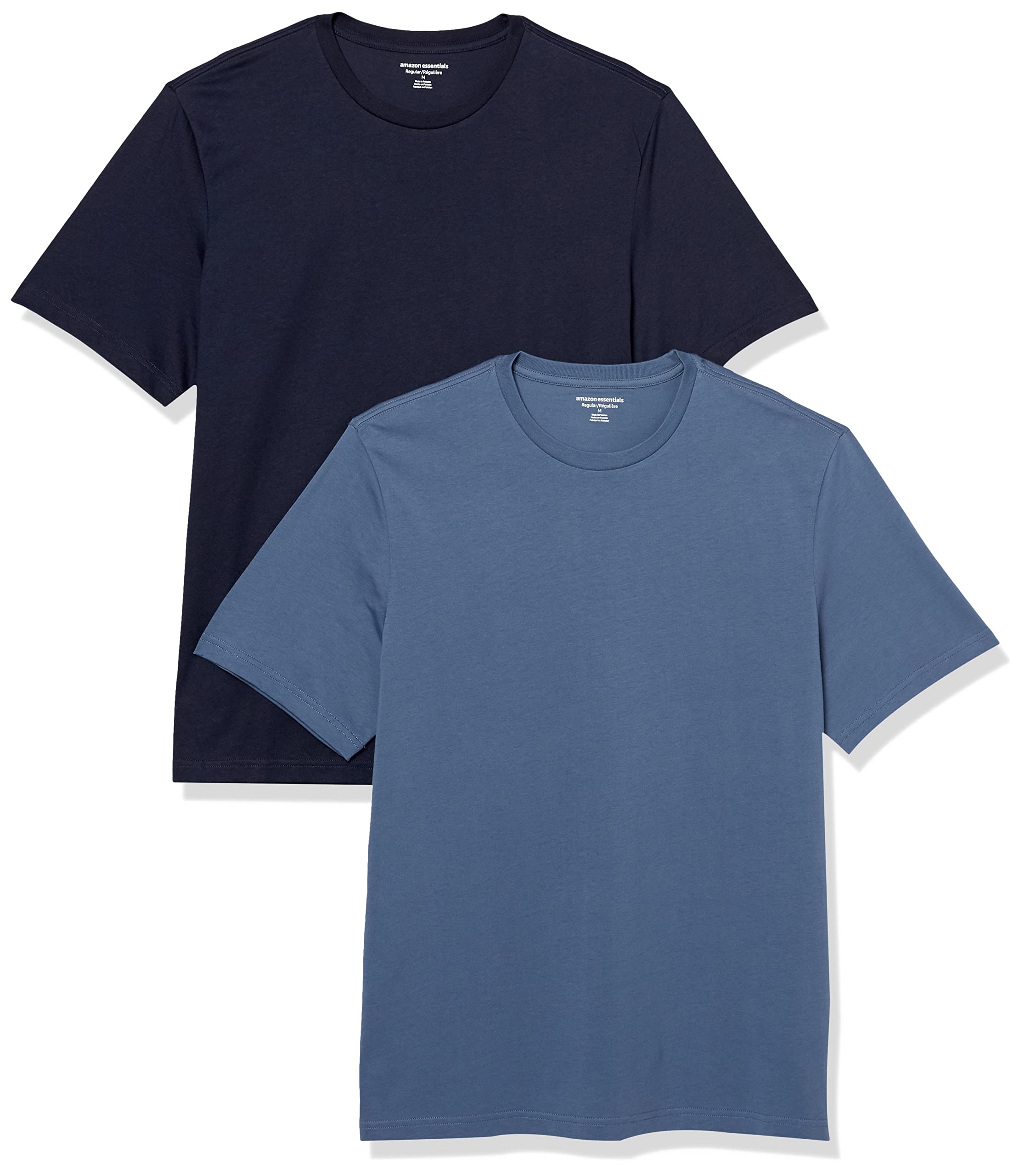 Amazon Essentials Men's Short-Sleeve Crewneck T-Shirt, Pack of 2