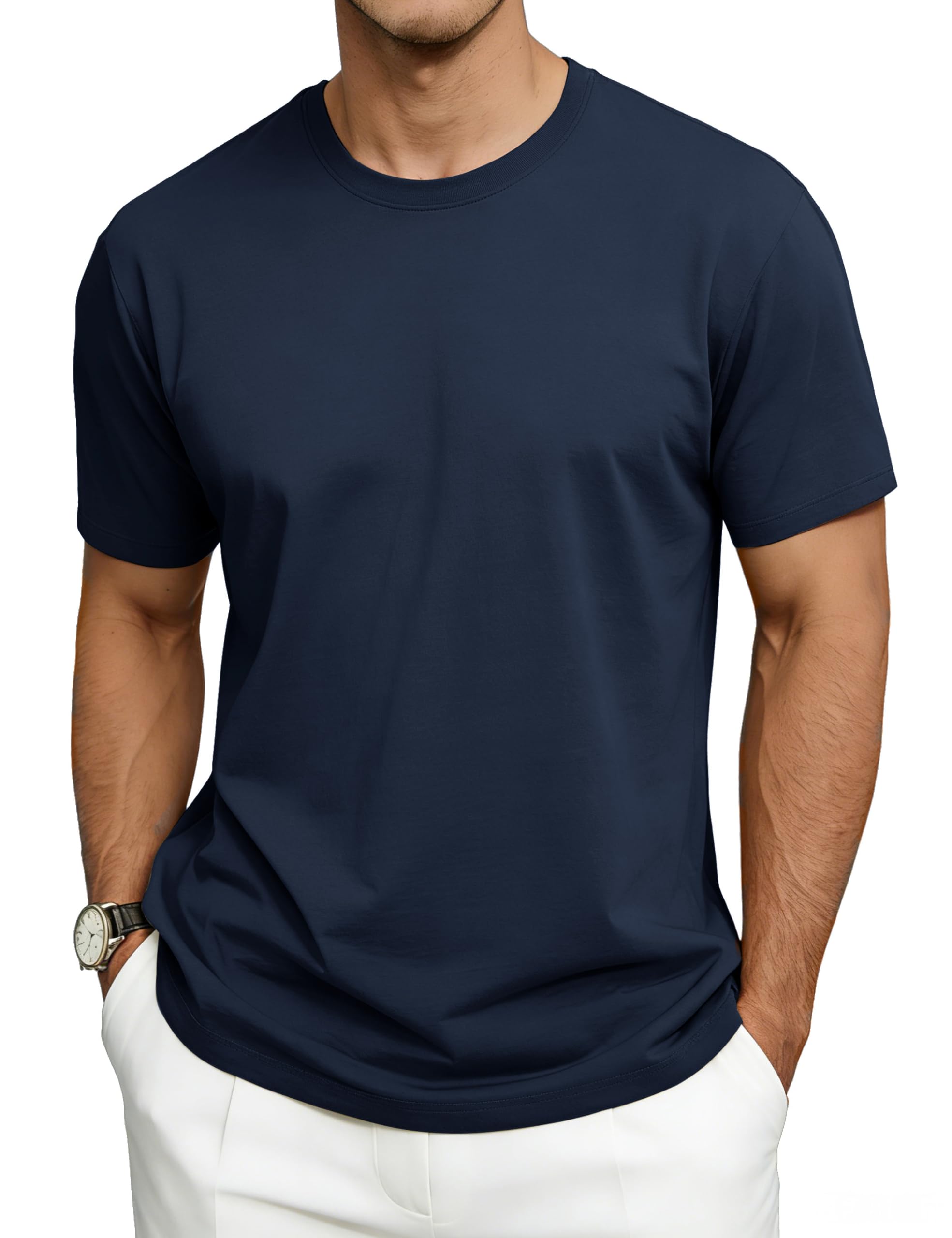 Hanes Men's Originals Lightweight T-Shirt, Crewneck T-Shirts for Men, Tri-Blend Tee