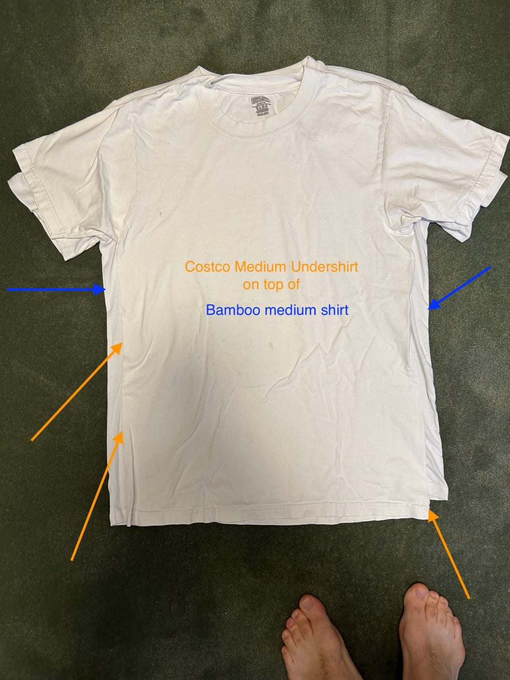 BAMBOO COOL Mens Undershirts Pack, Soft T Shirts for Men, Moisture Wicking Tees, Stretchy Breathable Crew Neck Inner Shirt