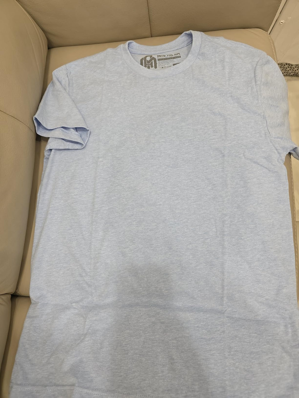 INTO THE AM Mens T Shirts Soft Cotton Blend Crew Neck Tee S - 4XL Athletic Fit Plain Casual T-Shirt for Men