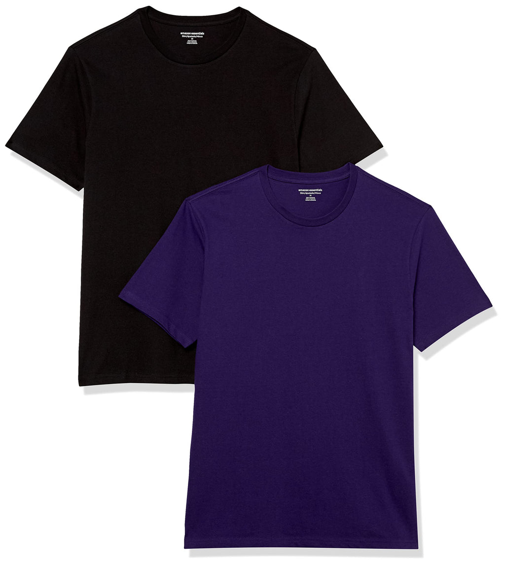 Amazon Essentials Men's Short-Sleeve Crewneck T-Shirt, Pack of 2