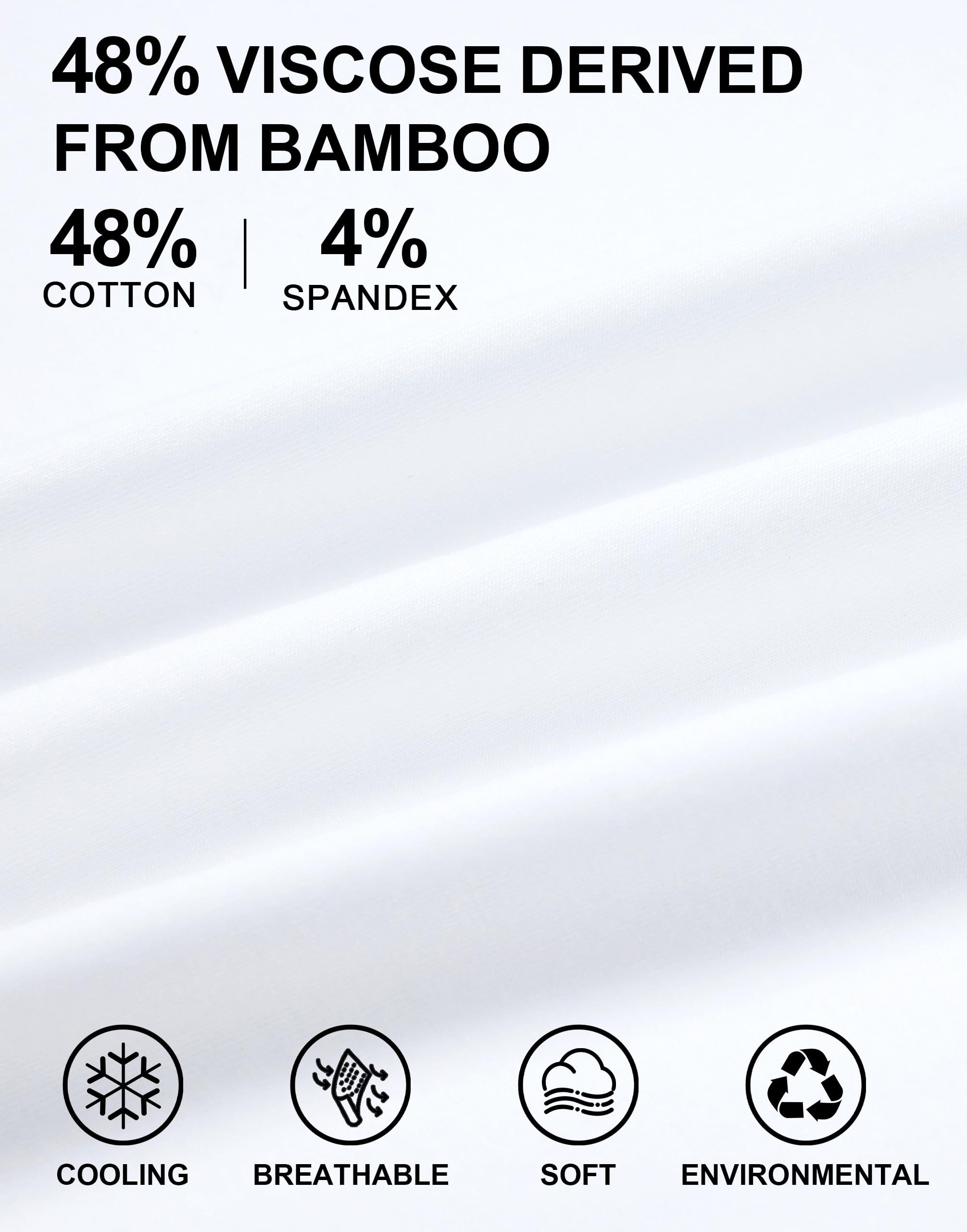 Pioneer Camp Mens Bamboo Viscose T Shirt Ultra Soft Plain Tshirts for Men Cooling Crew Neck Casual Basic Tee Shirt Undershirt