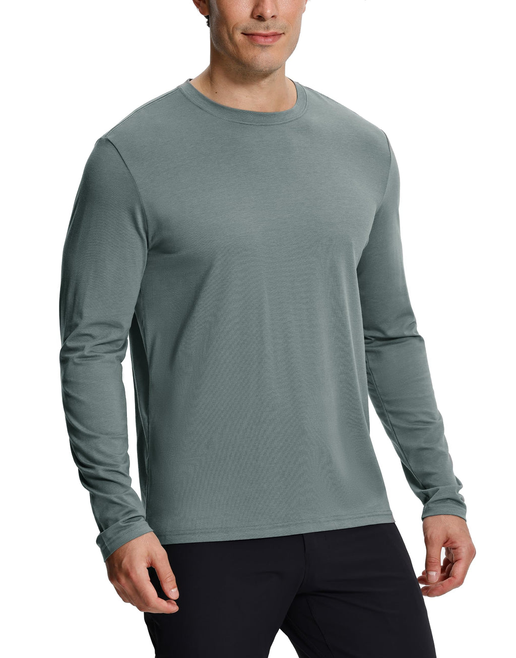 Pioneer Camp Mens Bamboo Viscose T Shirt Ultra Soft Plain Tshirts for Men Cooling Crew Neck Casual Basic Tee Shirt Undershirt