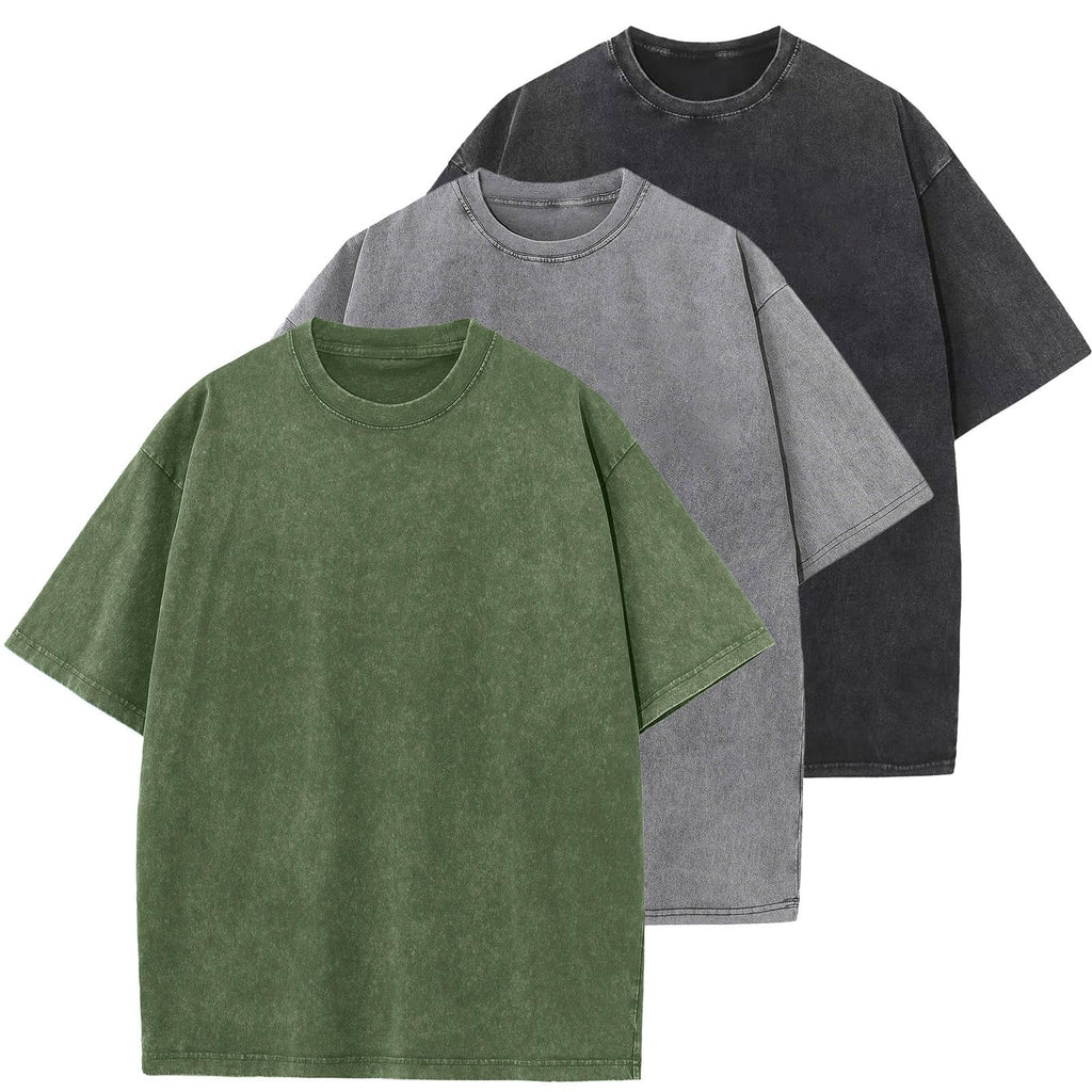 100% Cotton Men's Plain Short Sleeve Crew Neck T-Shirt, Regular Fit Casual T Shirt Tops, Basic Tees, Tshirt