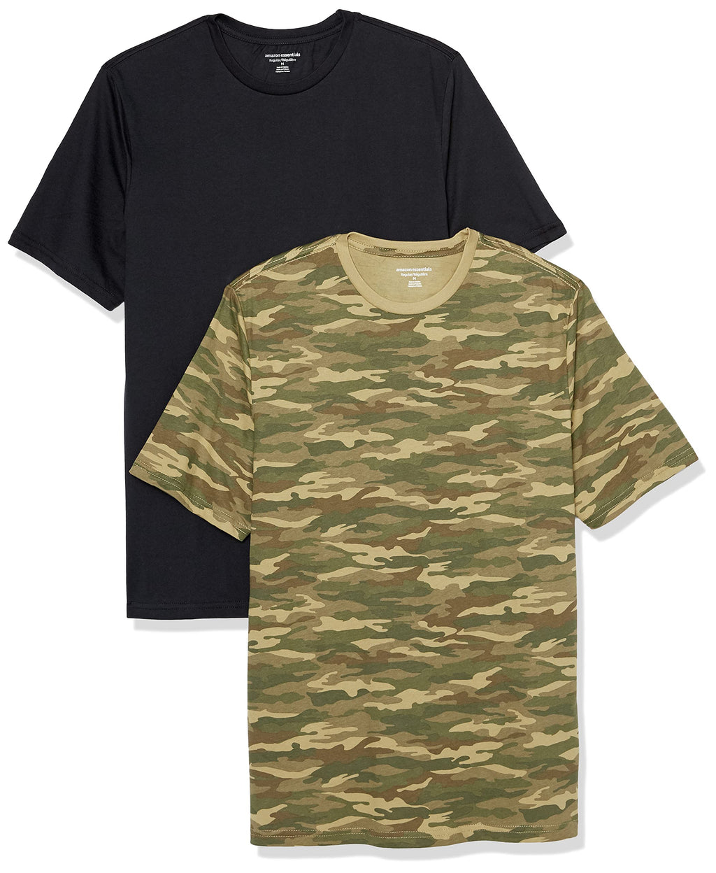 Amazon Essentials Men's Short-Sleeve Crewneck T-Shirt, Pack of 2