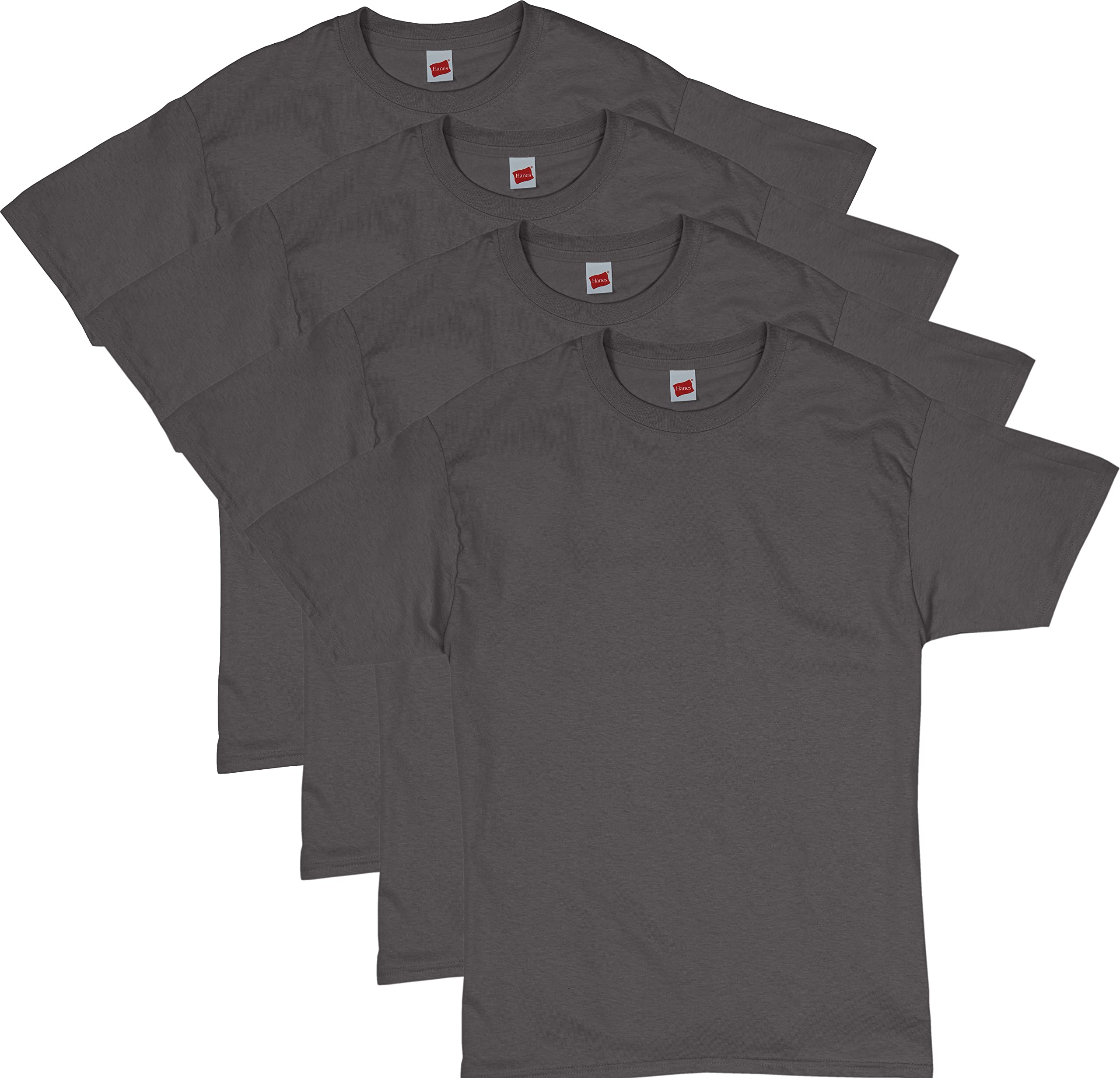 Hanes Men's T-Shirt Pack - 4-Pack - Essential-T Crewneck Cotton T-Shirts - Everyday Men's Tees - Big & Tall Available