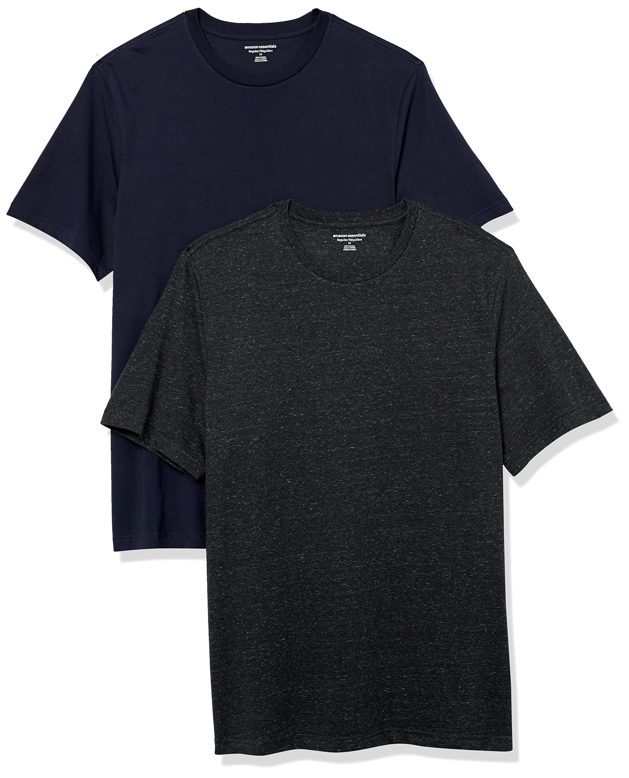 Amazon Essentials Men's Short-Sleeve Crewneck T-Shirt, Pack of 2