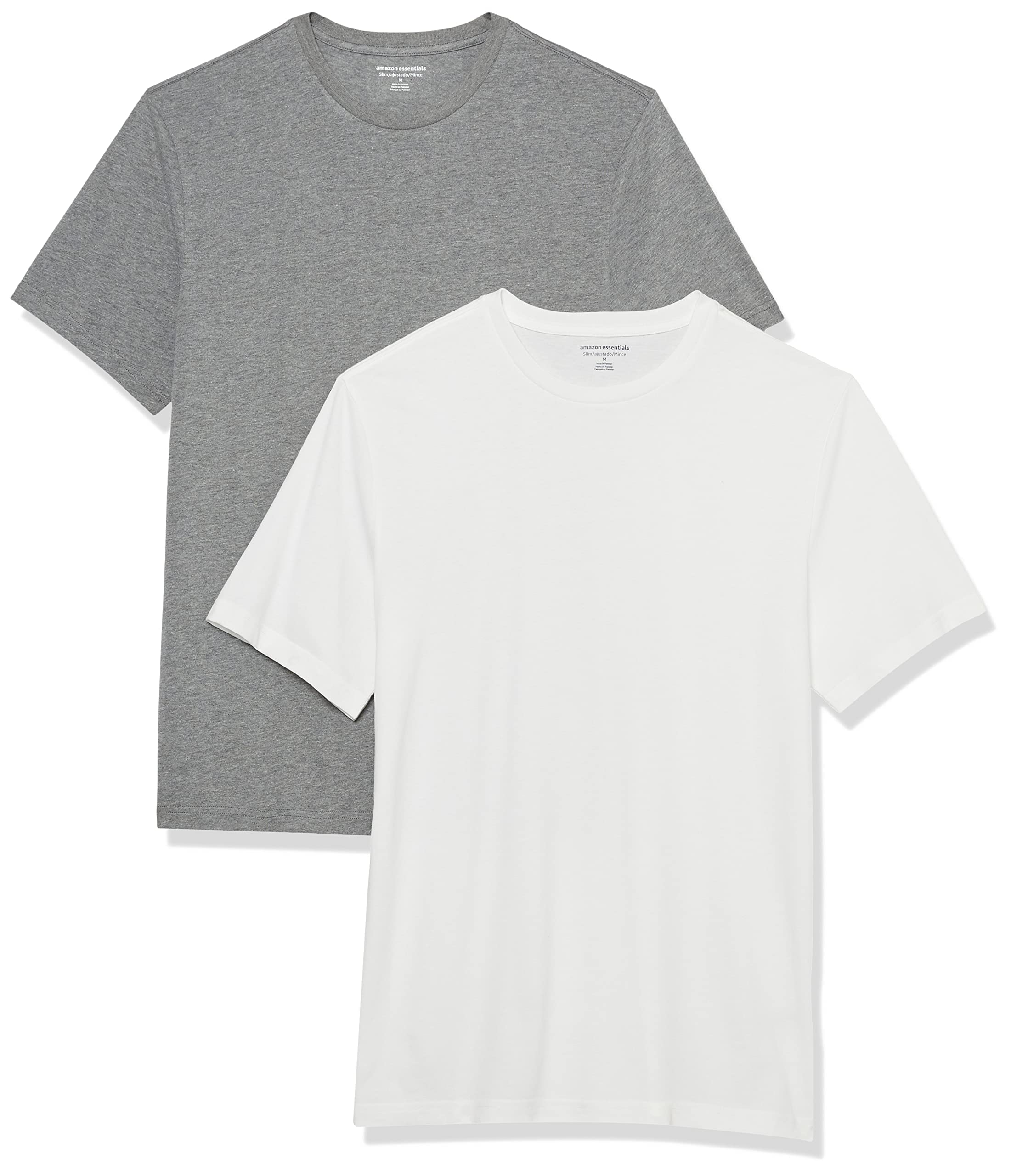 Amazon Essentials Men's Short-Sleeve Crewneck T-Shirt, Pack of 2