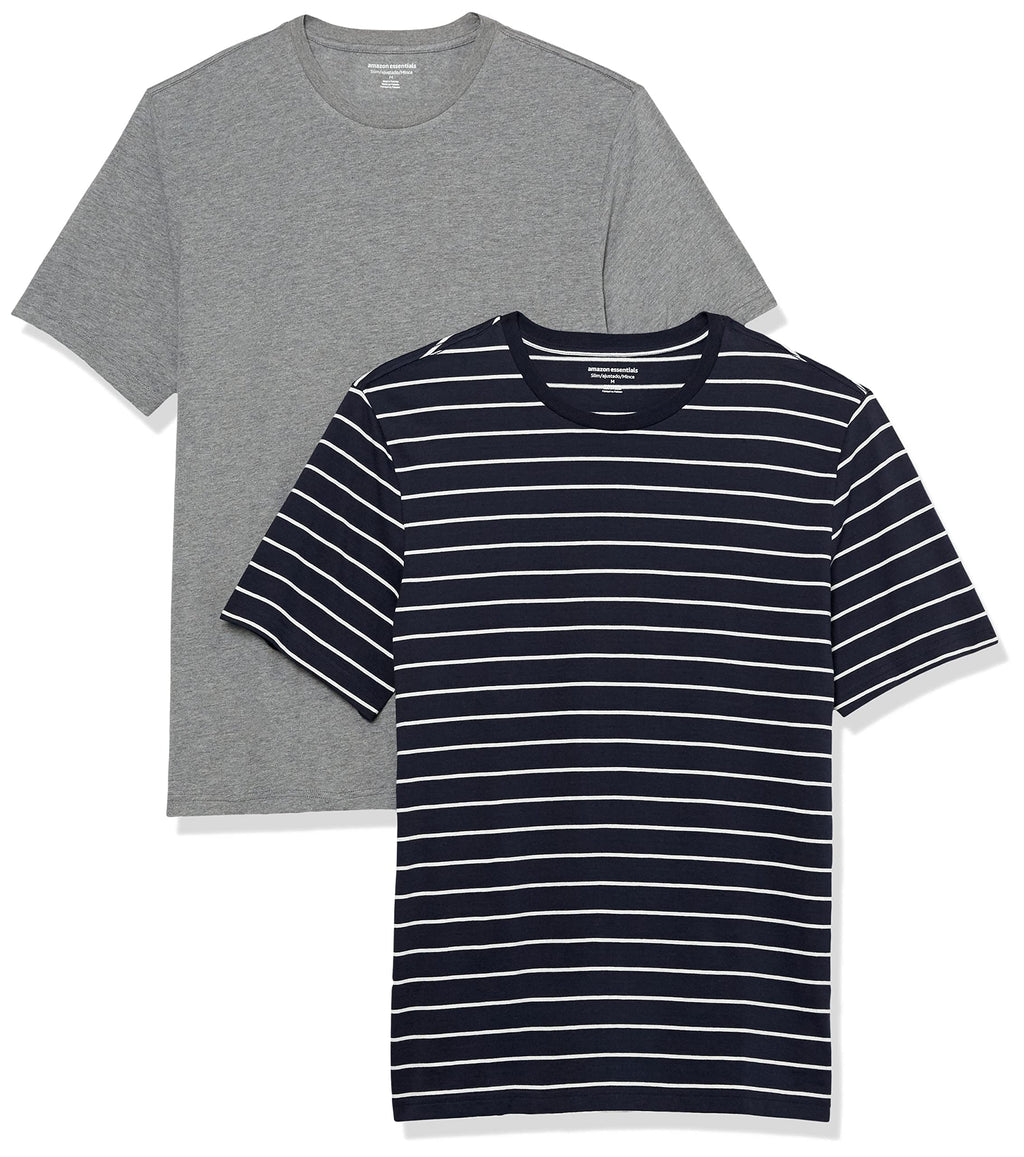Amazon Essentials Men's Short-Sleeve Crewneck T-Shirt, Pack of 2