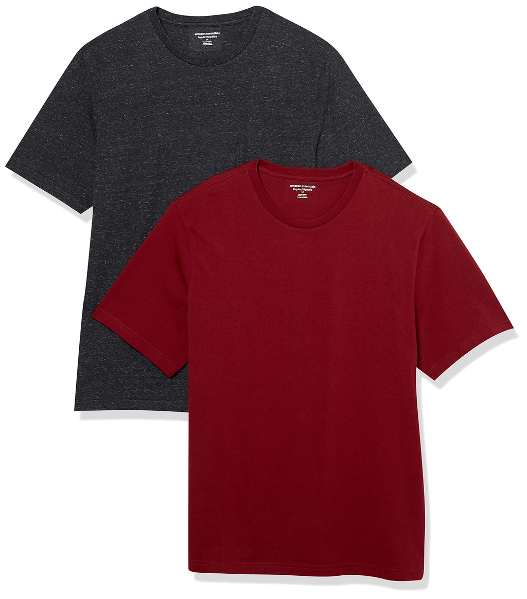 Amazon Essentials Men's Short-Sleeve Crewneck T-Shirt, Pack of 2