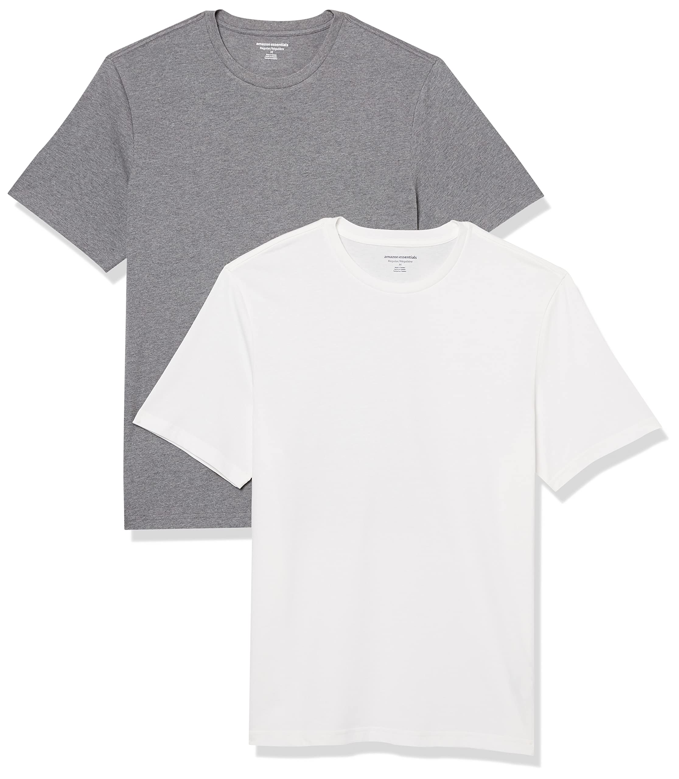 Amazon Essentials Men's Short-Sleeve Crewneck T-Shirt, Pack of 2