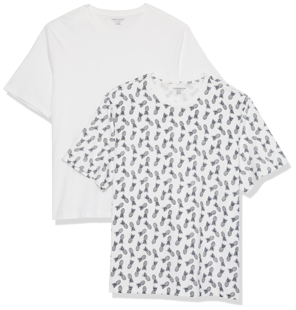 Amazon Essentials Men's Short-Sleeve Crewneck T-Shirt, Pack of 2