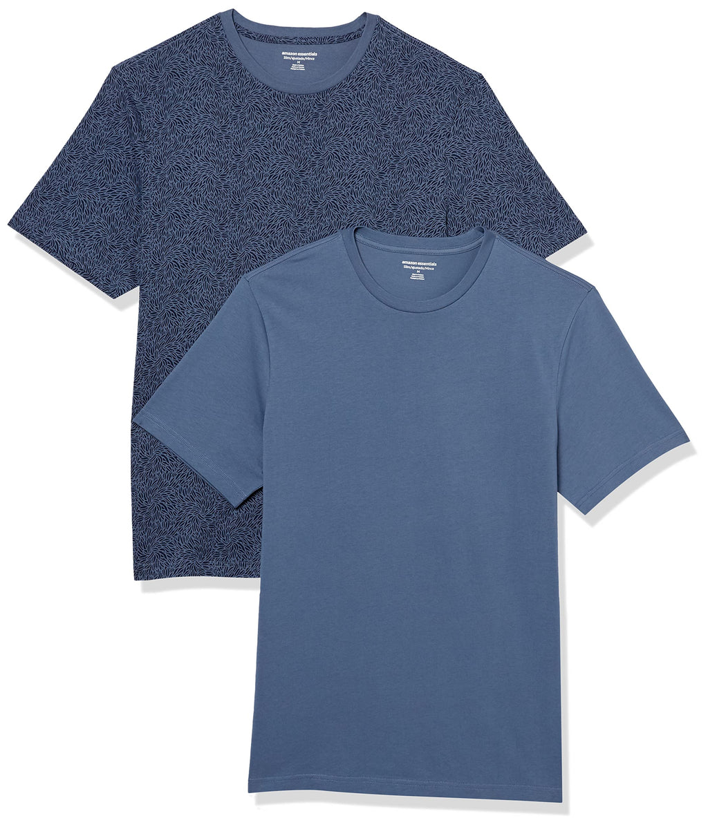 Amazon Essentials Men's Short-Sleeve Crewneck T-Shirt, Pack of 2