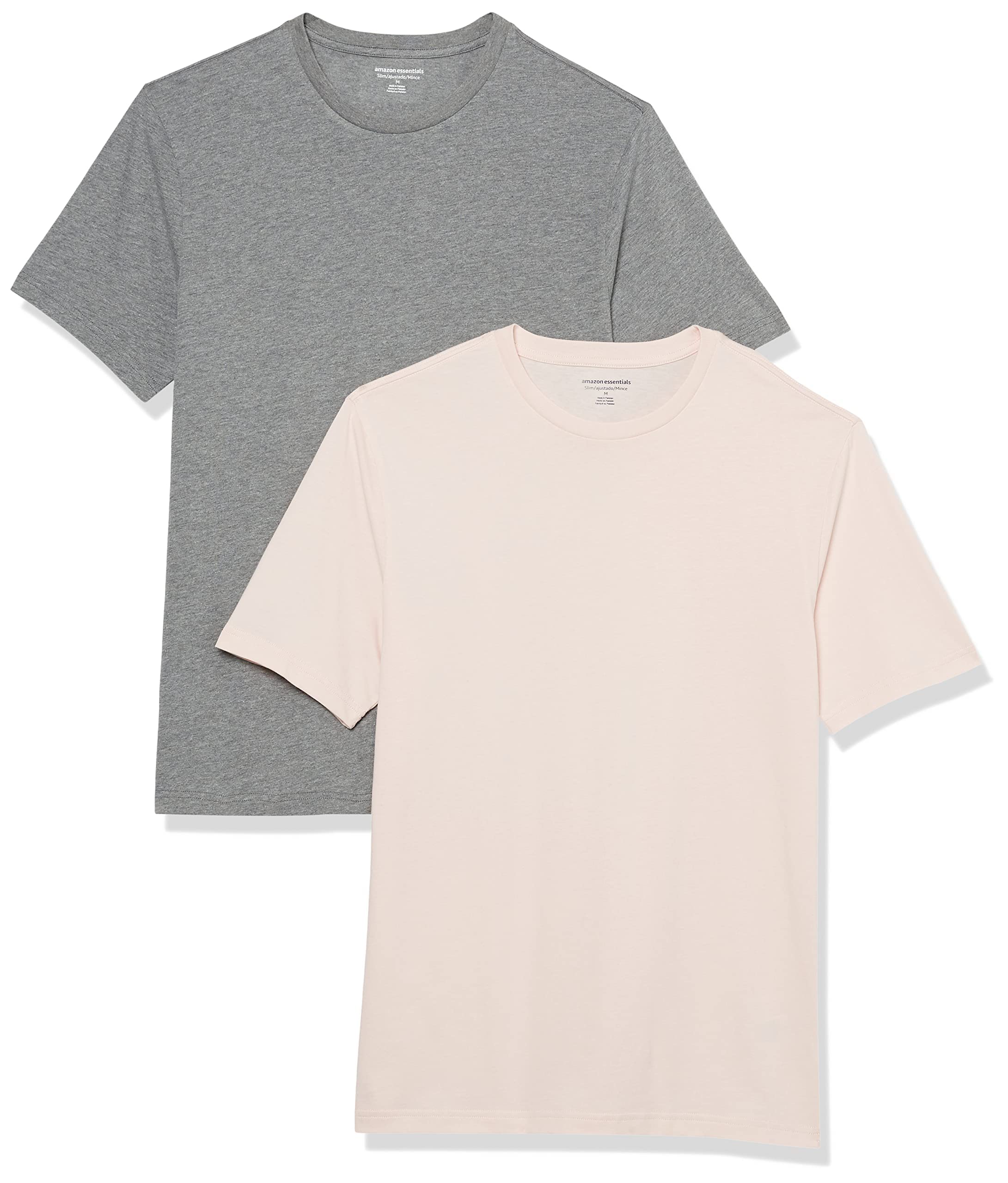 Amazon Essentials Men's Short-Sleeve Crewneck T-Shirt, Pack of 2